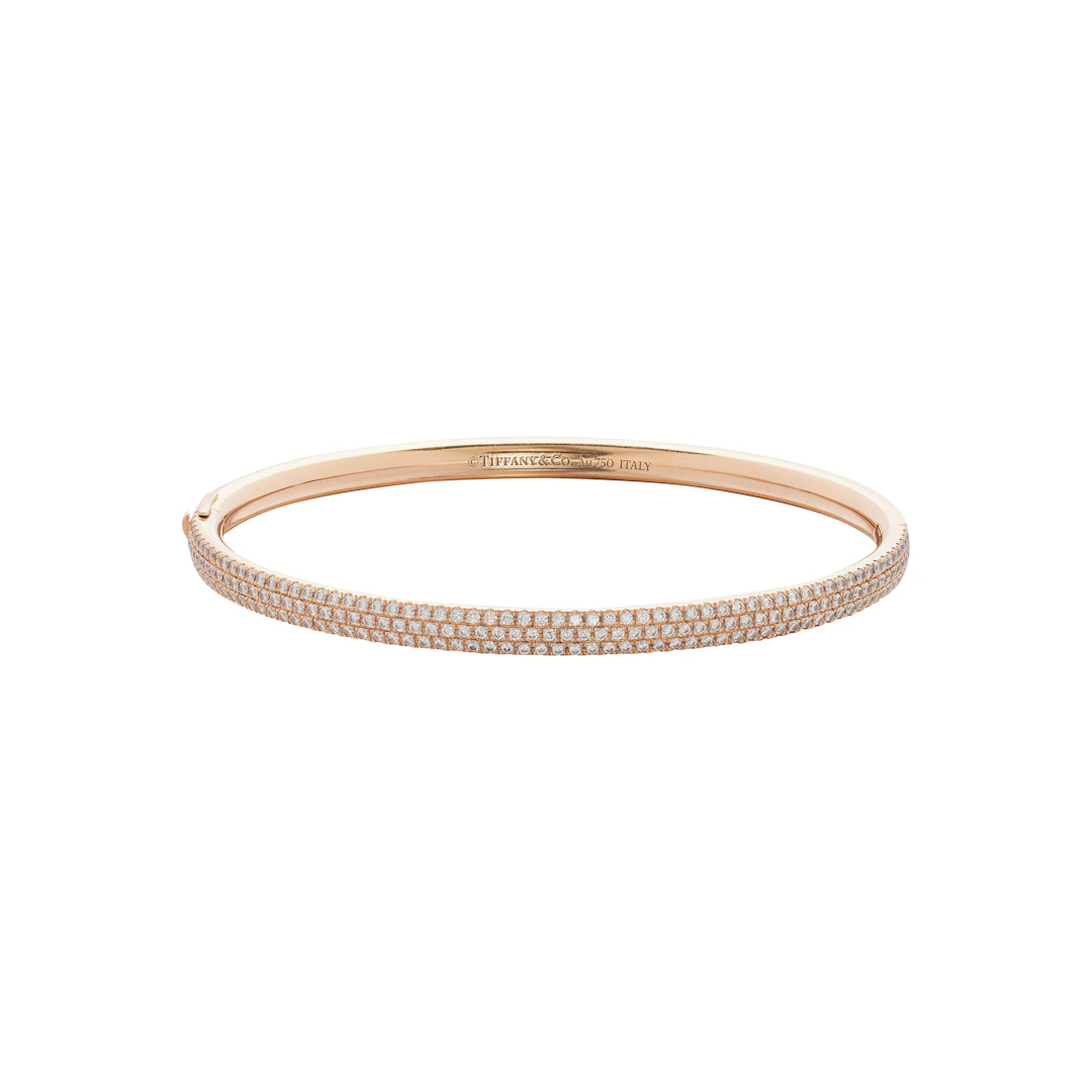 Rose Gold and Diamond Metro Bangle Bracelet