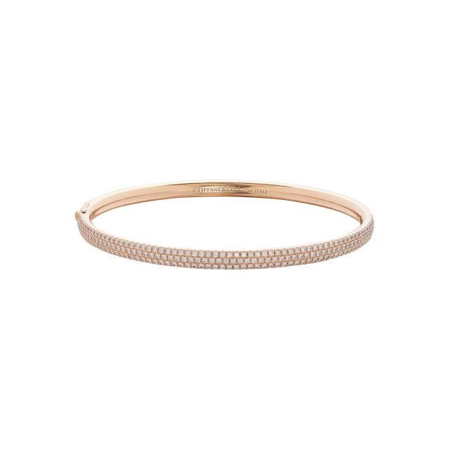 Rose Gold and Diamond Metro Bangle Bracelet