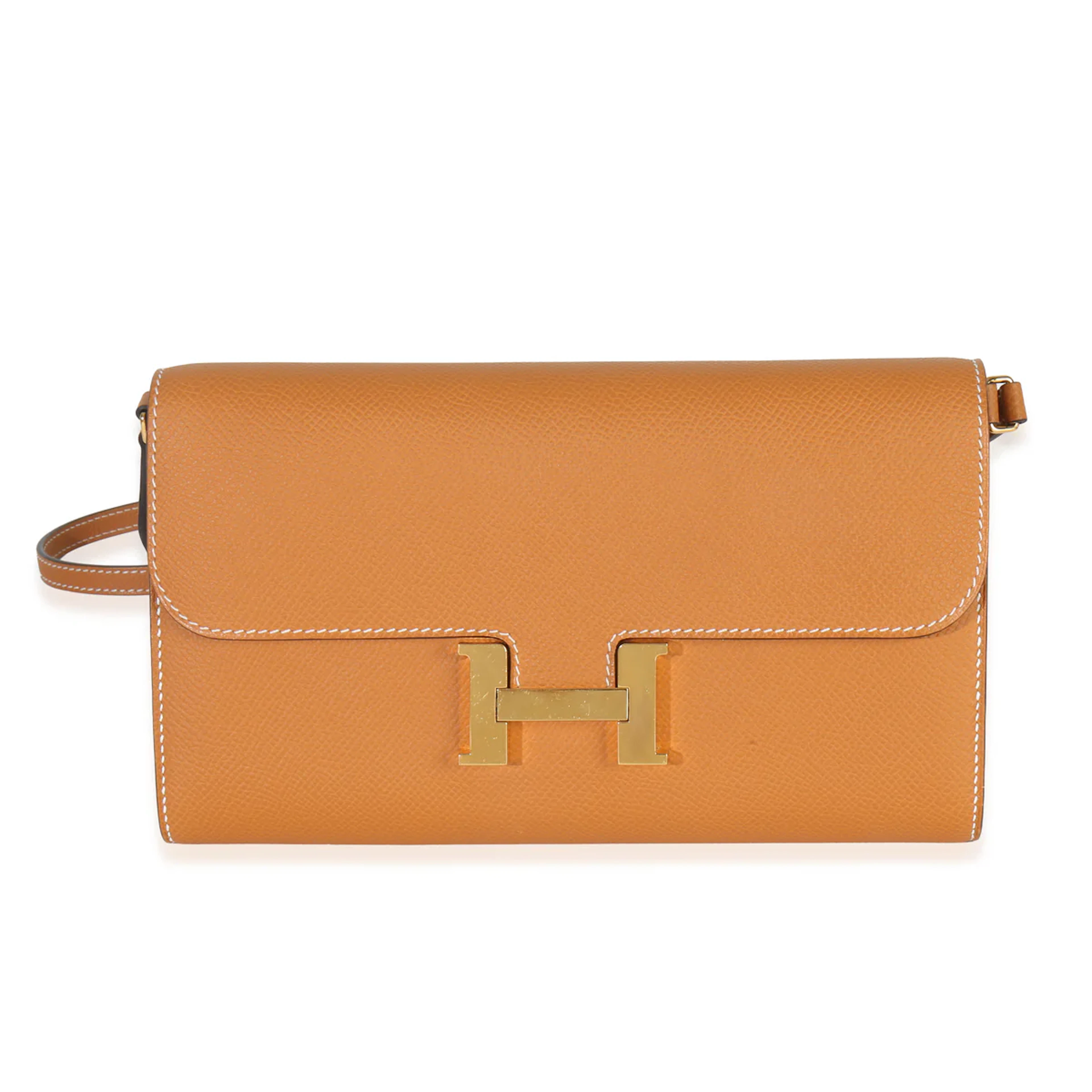 Toffee Epsom Constance-To-Go Wallet Gold Hardware, 2023