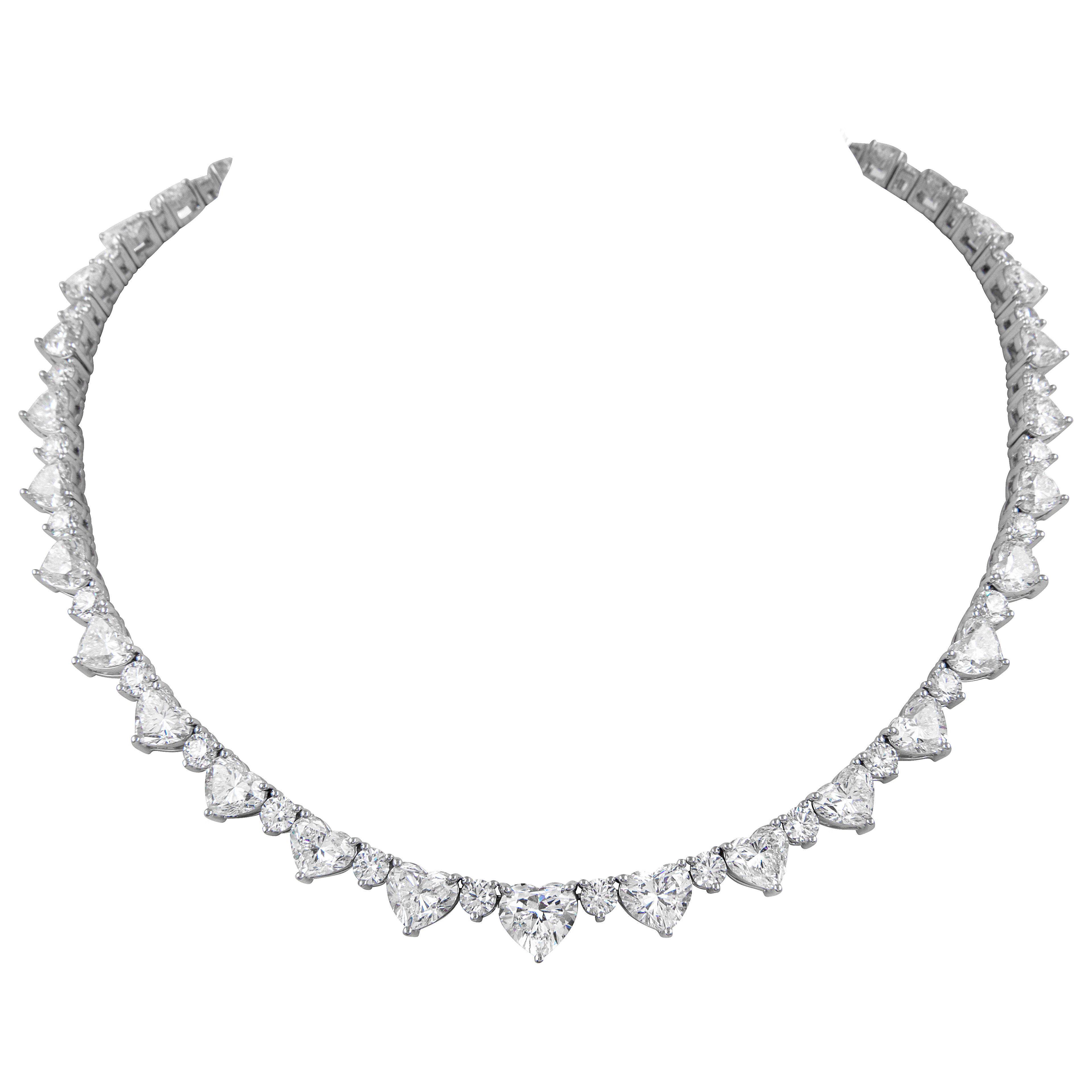 White Gold, 39.56ctw Heart Shape Diamond and 11.10ctw Round Brilliant