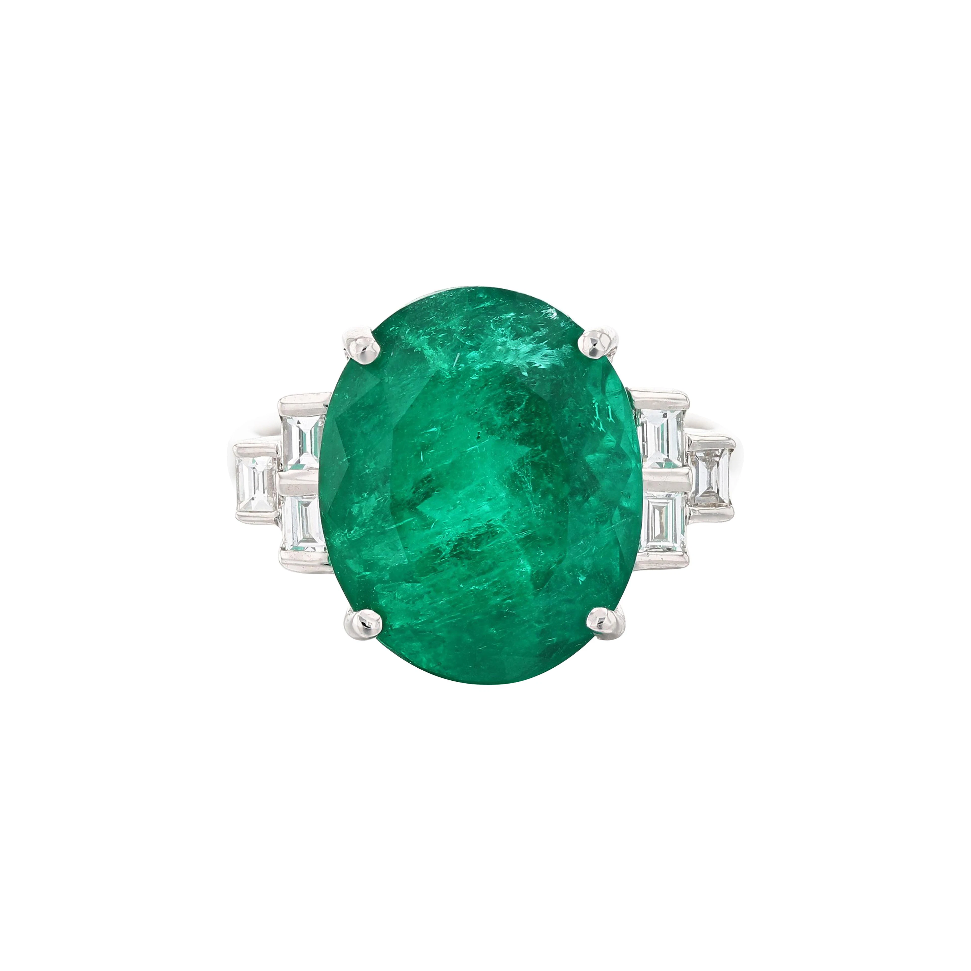 Bague émeraude et diamants | Emerald and diamond ring