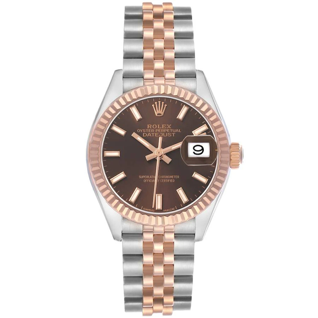 Datejust (Reference 279171). A 28mm rose gold stainless steel automatic