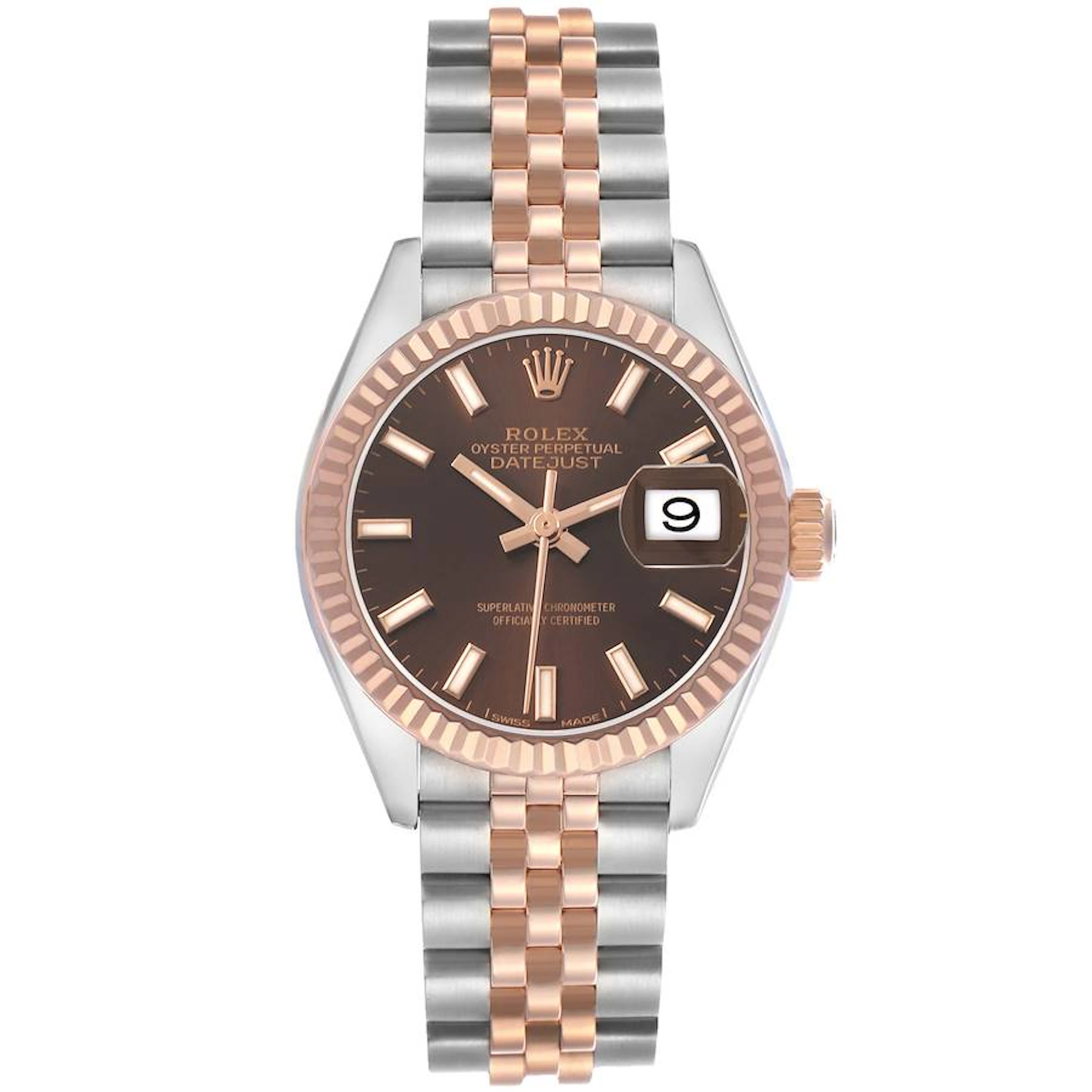 Datejust (Reference 279171). A 28mm rose gold stainless steel automatic