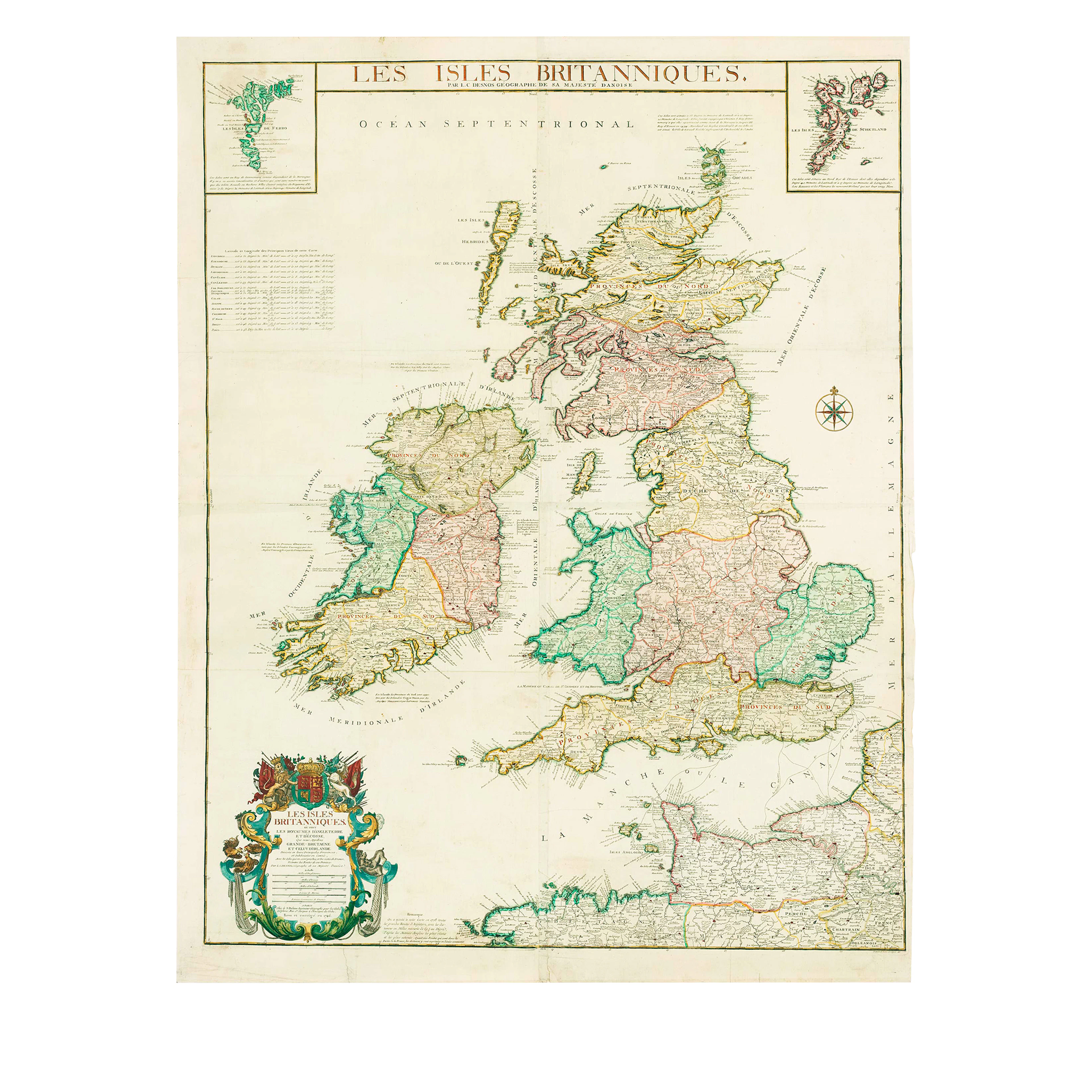 French Map Of The British Isles