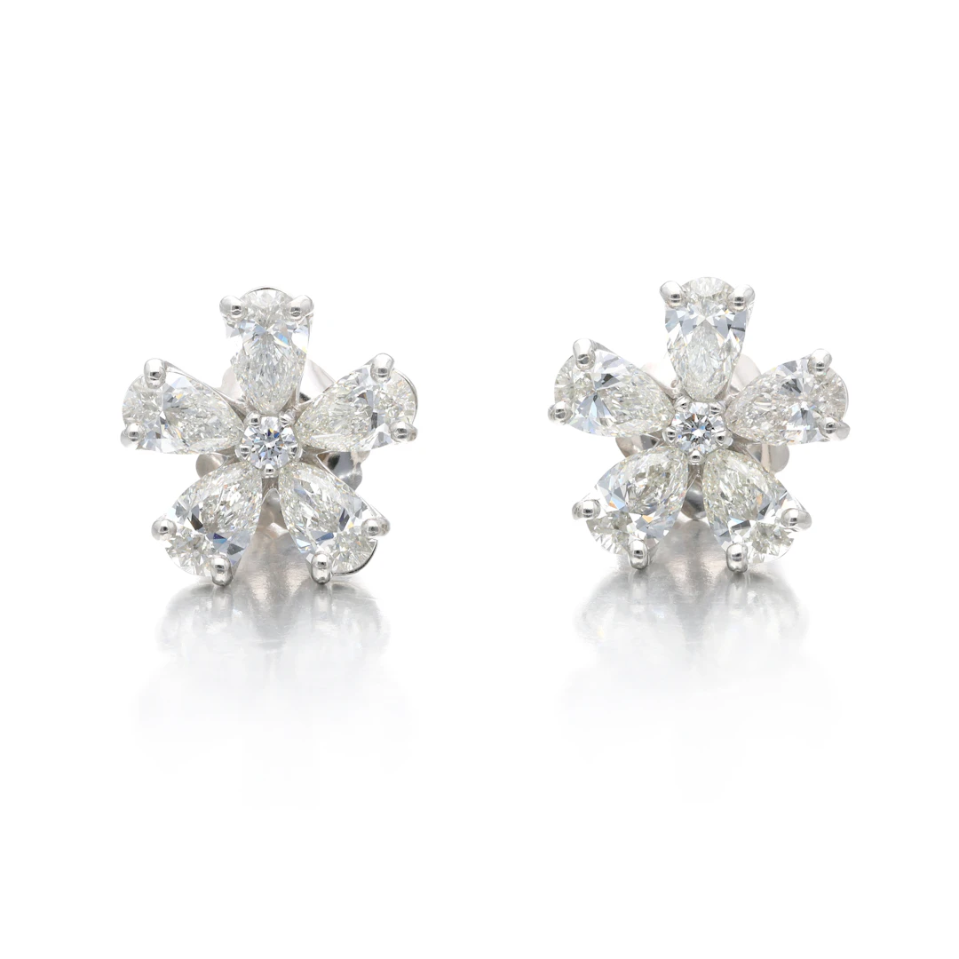 Platinum and Diamond Stud Earrings