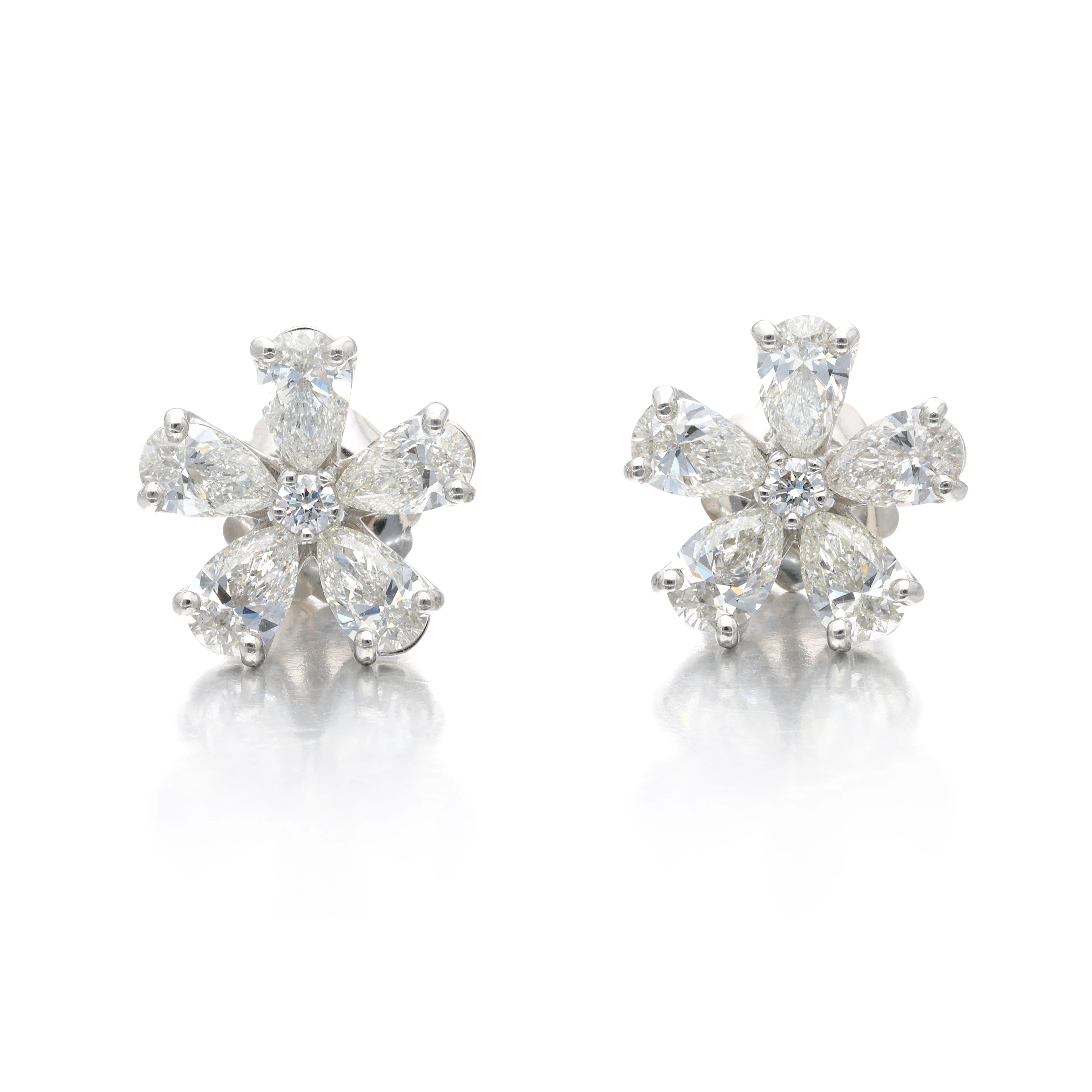 Platinum and Diamond Stud Earrings