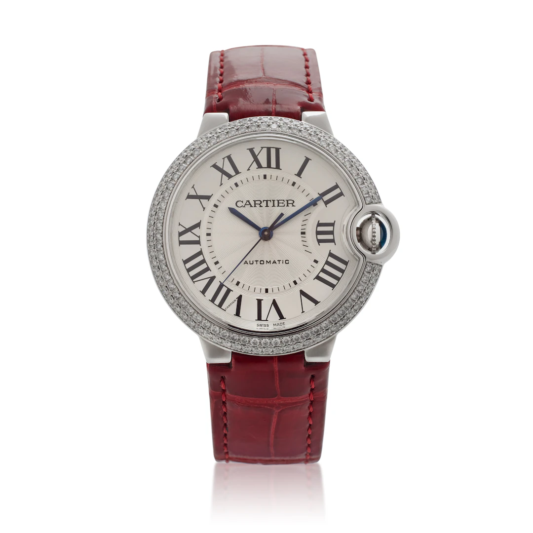 Ballon Bleu Medium (Reference WE900651). A 36mm white gold diamond-set