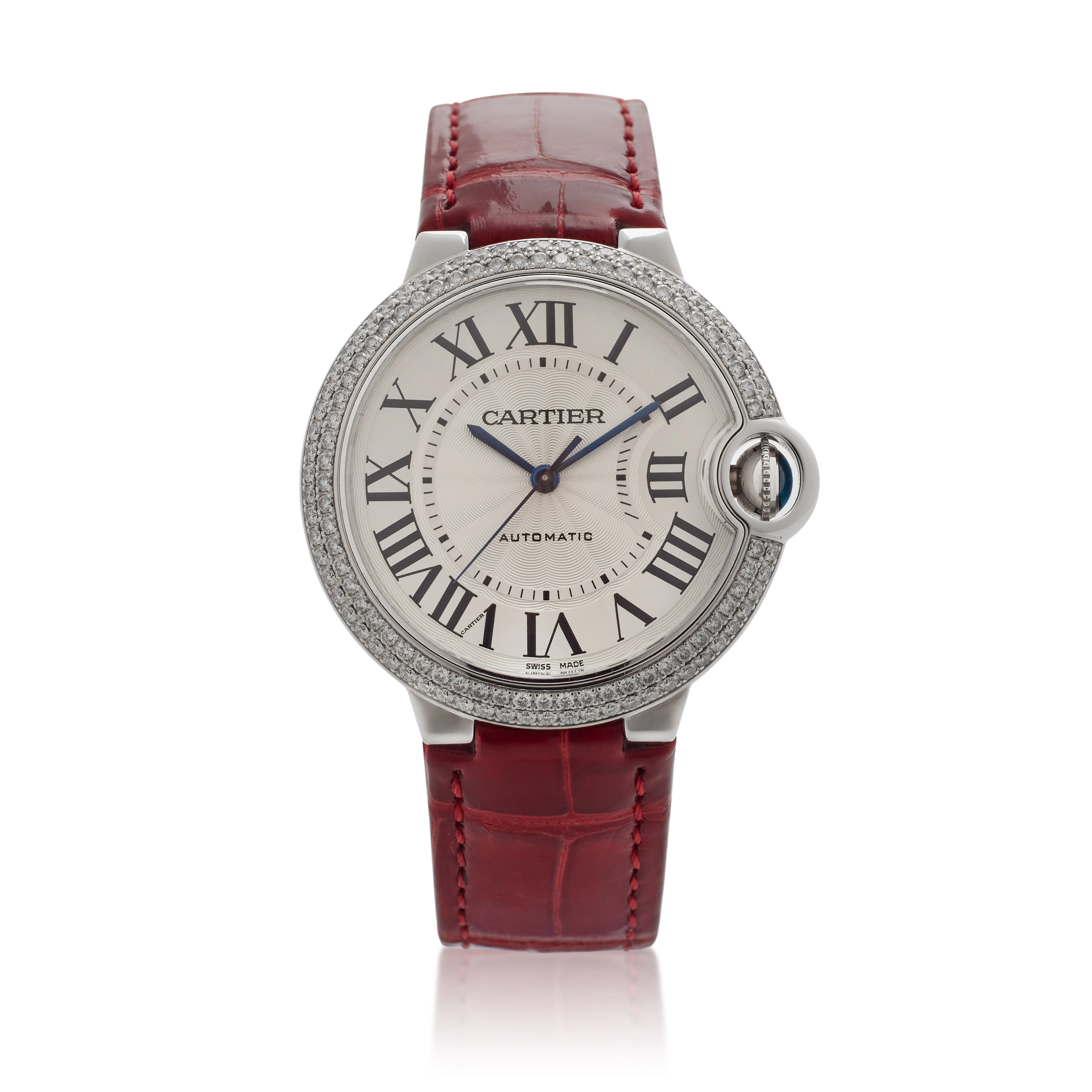 Ballon Bleu Medium (Reference WE900651). A 36mm white gold diamond-set