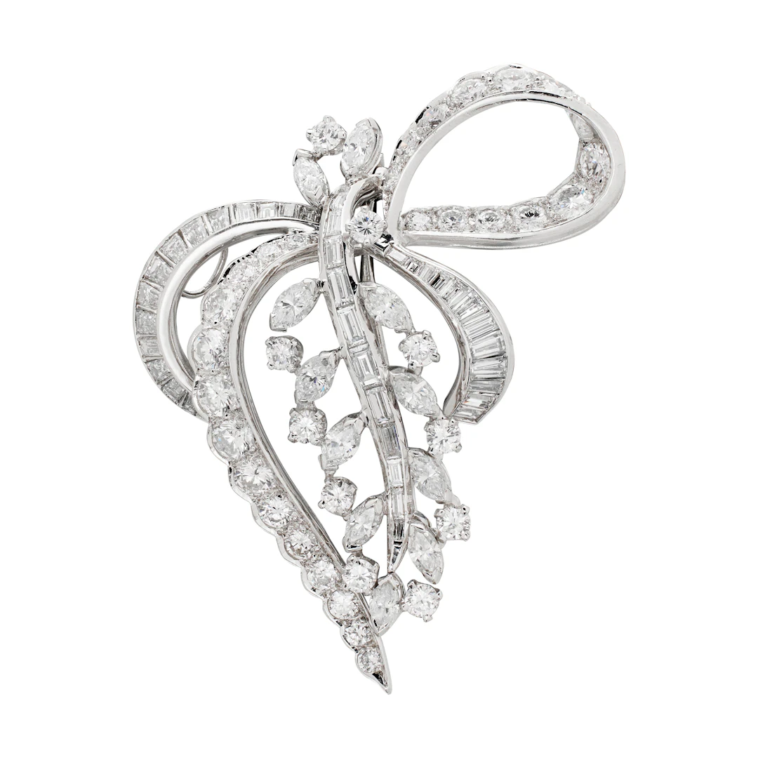 Platinum and Diamond Brooch