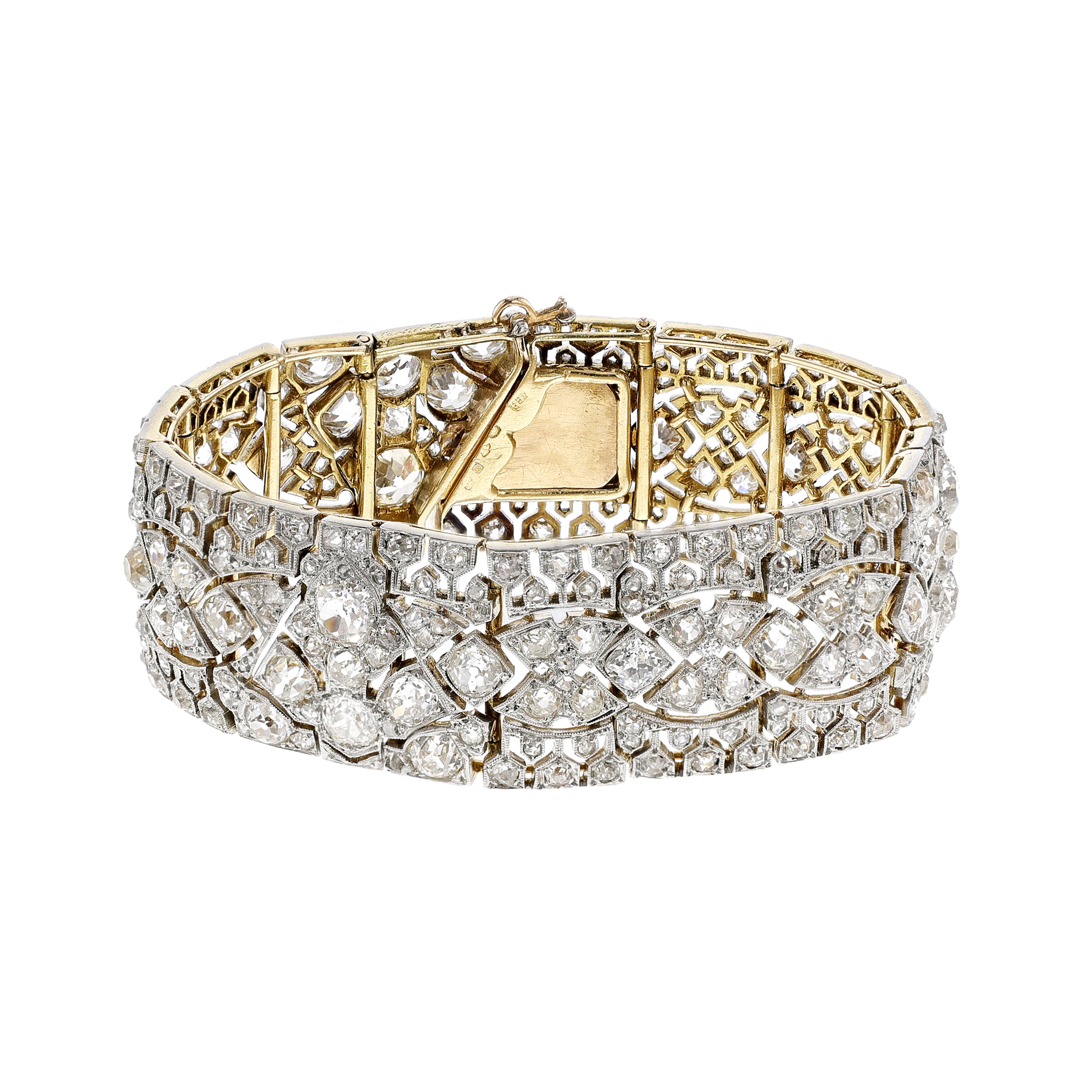 Art Deco Platinum, Gold and Diamond Bracelet