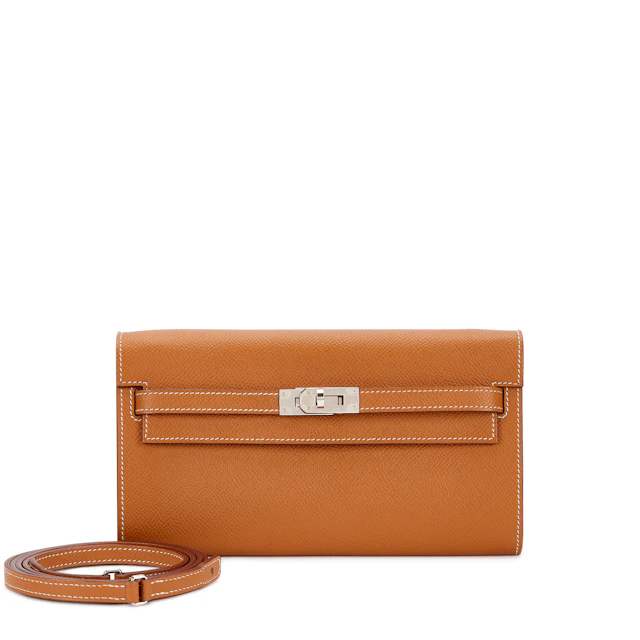 Gold Epsom Kelly-To-Go Wallet Palladium Hardware, 2024