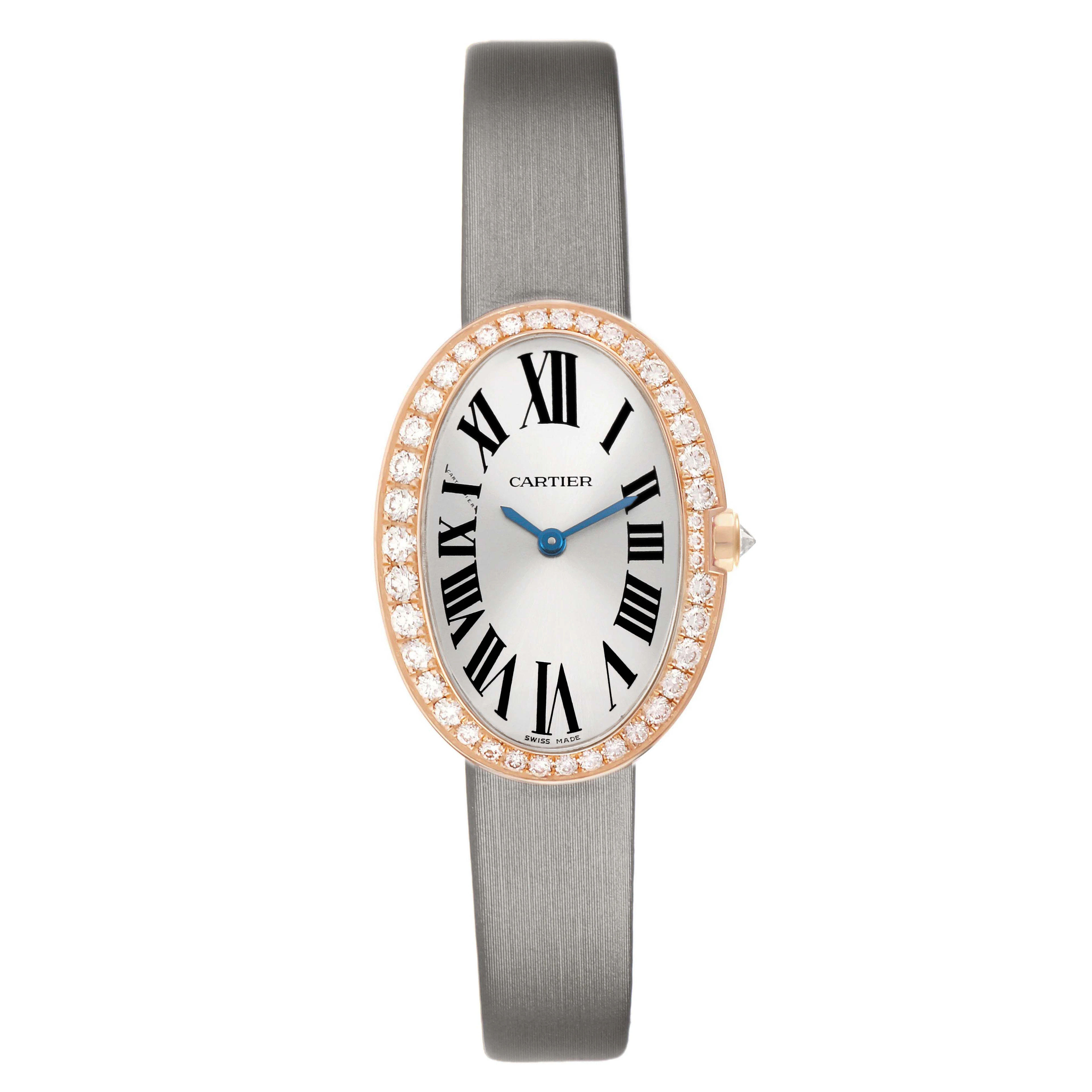 Baignoire (Reference WB520004). A 31.6mm rose gold diamond-set quartz