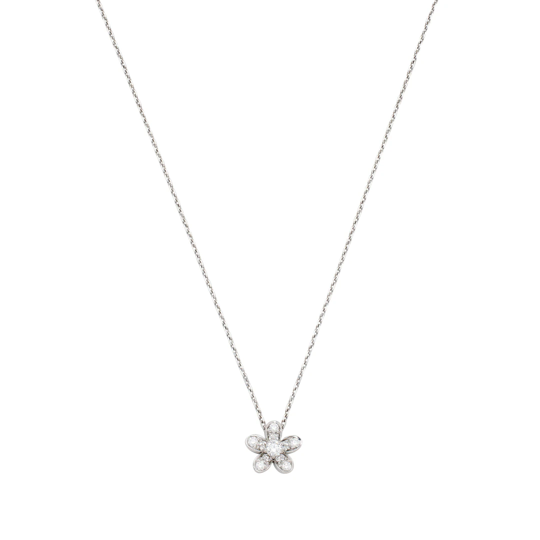 White Gold and Diamond Socrate Pendant Necklace