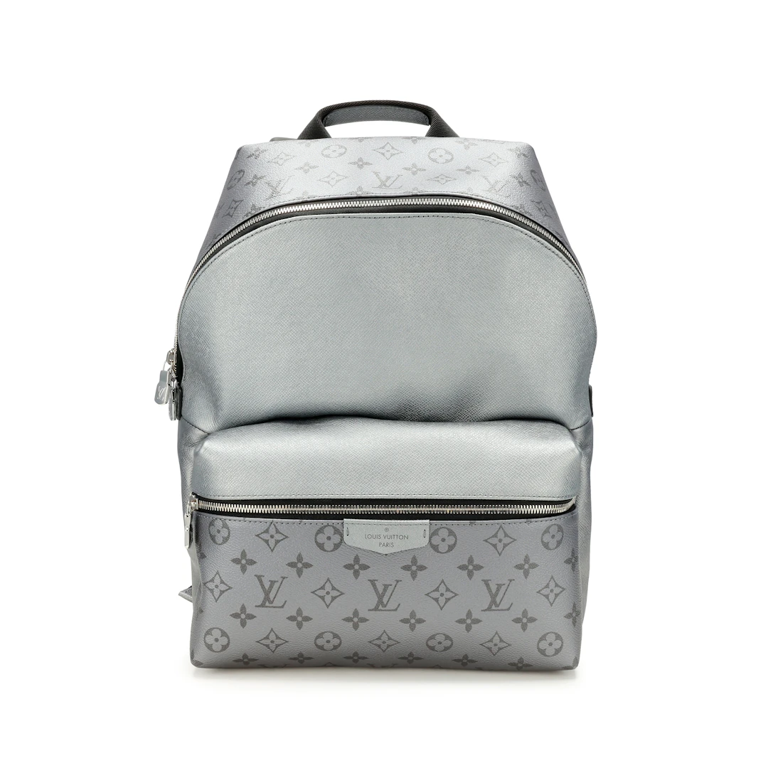 Grey Monogram Coated Canvas Taigarama Grey Discovery Backpack PM Silver