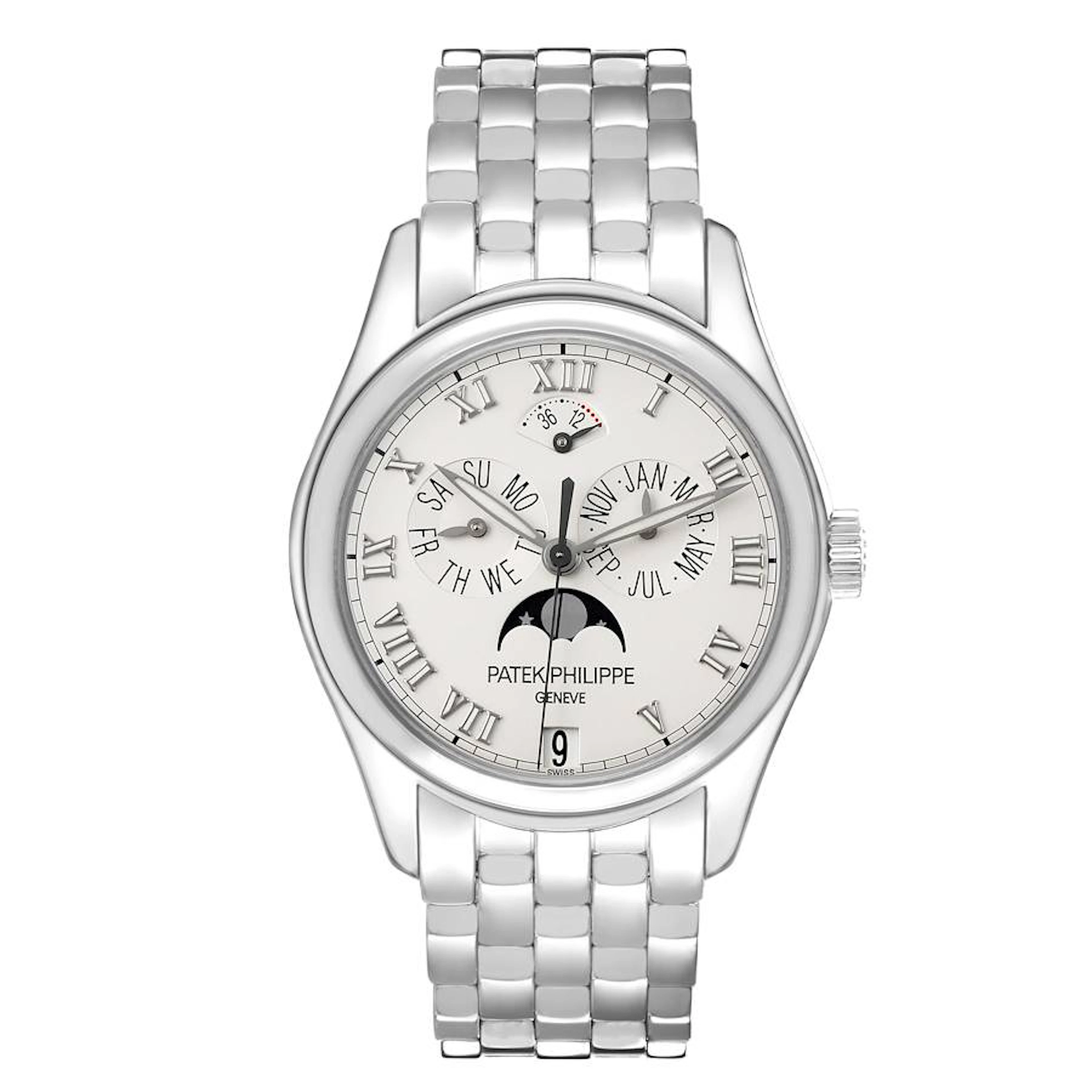 Complications (Reference 5036/1G-013). A 36.5mm white gold automatic