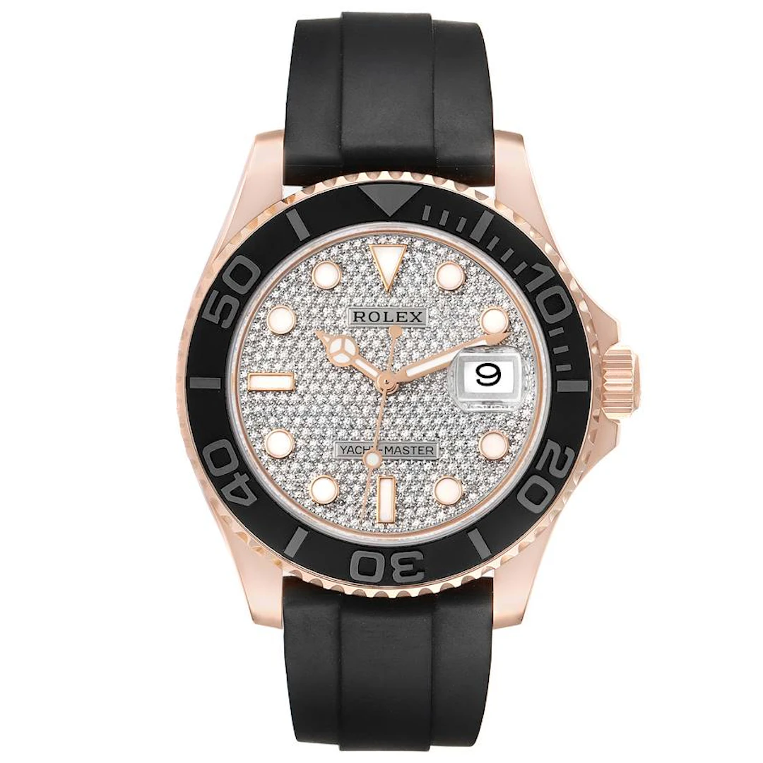 Yacht-Master (Reference 116655). A 40mm rose gold diamond-set automatic