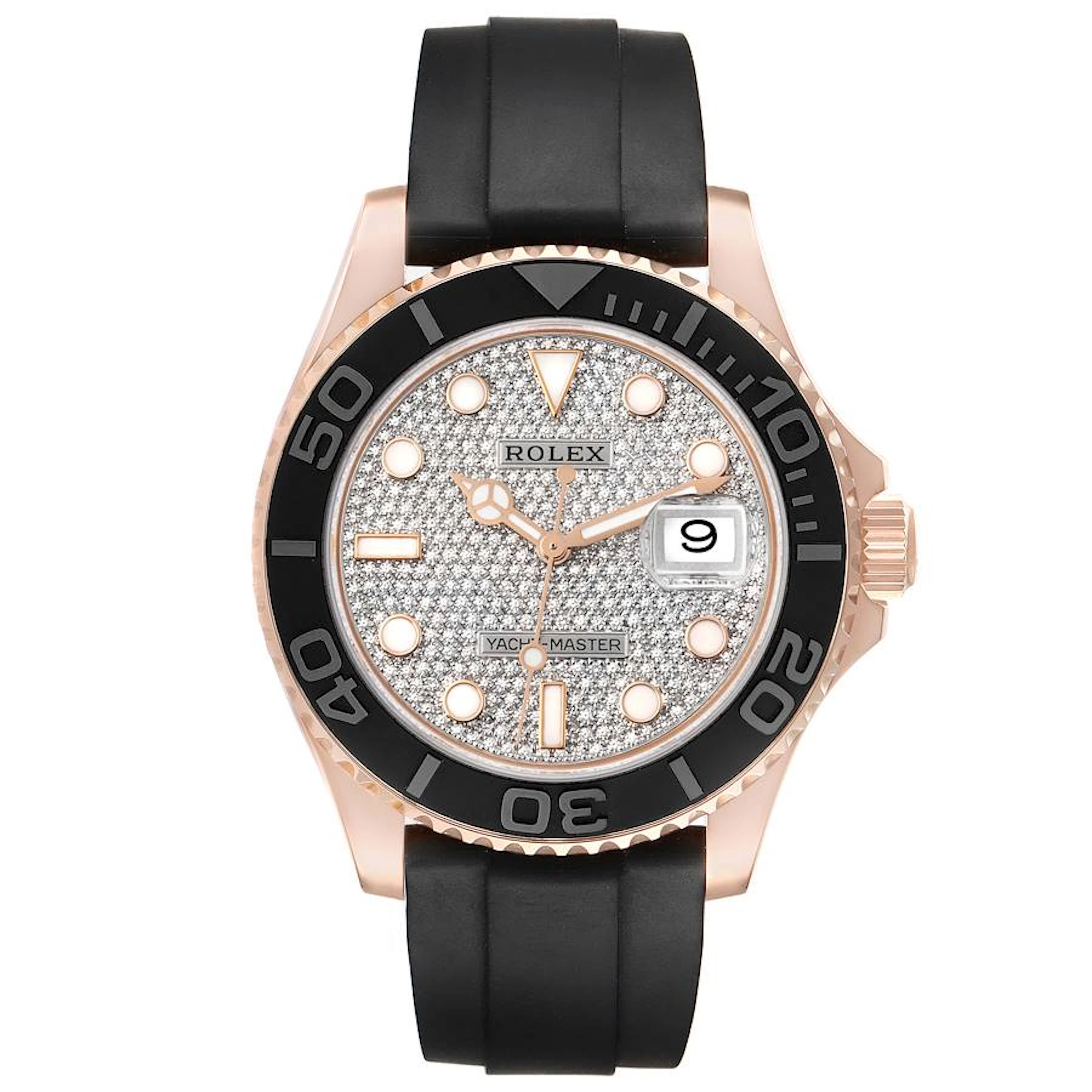 Yacht-Master (Reference 116655). A 40mm rose gold diamond-set automatic