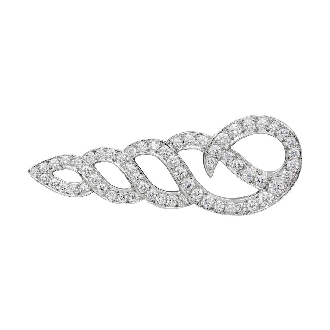 Platinum and Diamond Brooch