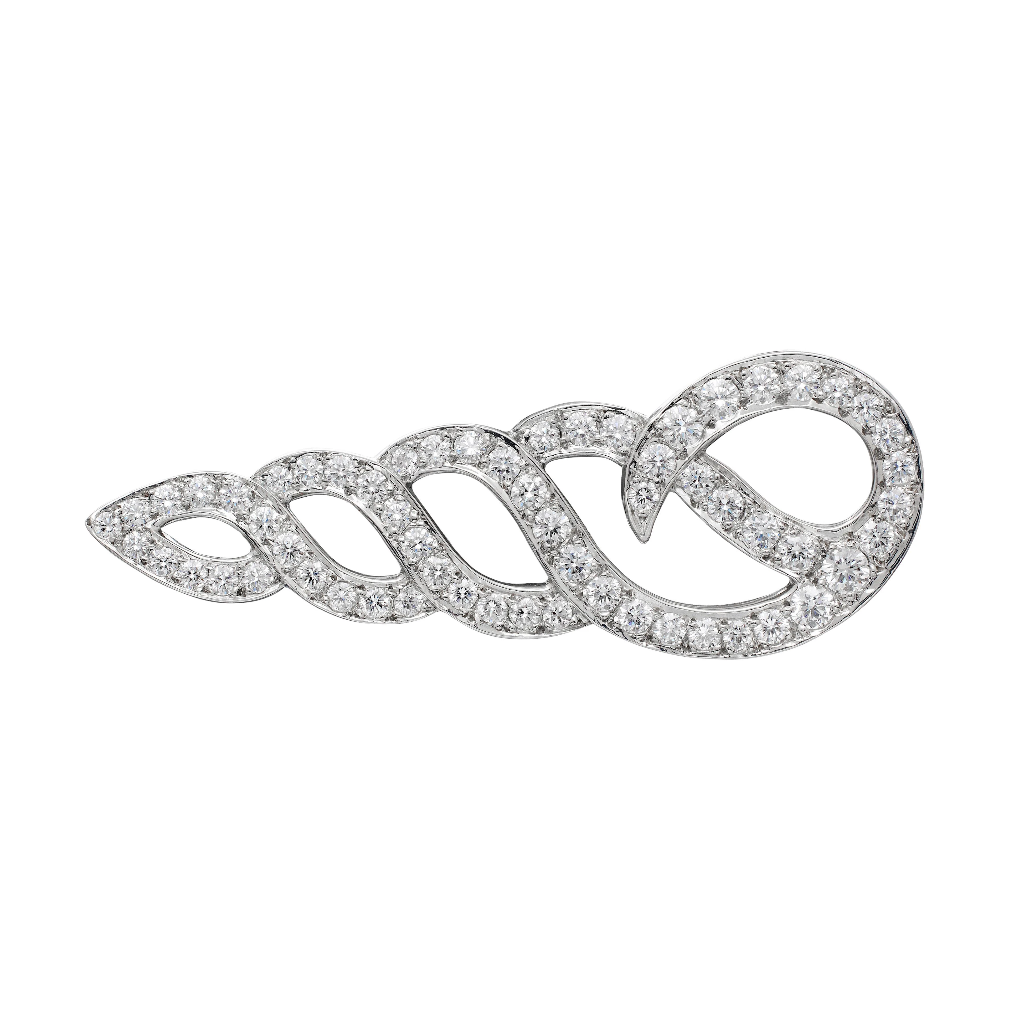 Platinum and Diamond Brooch