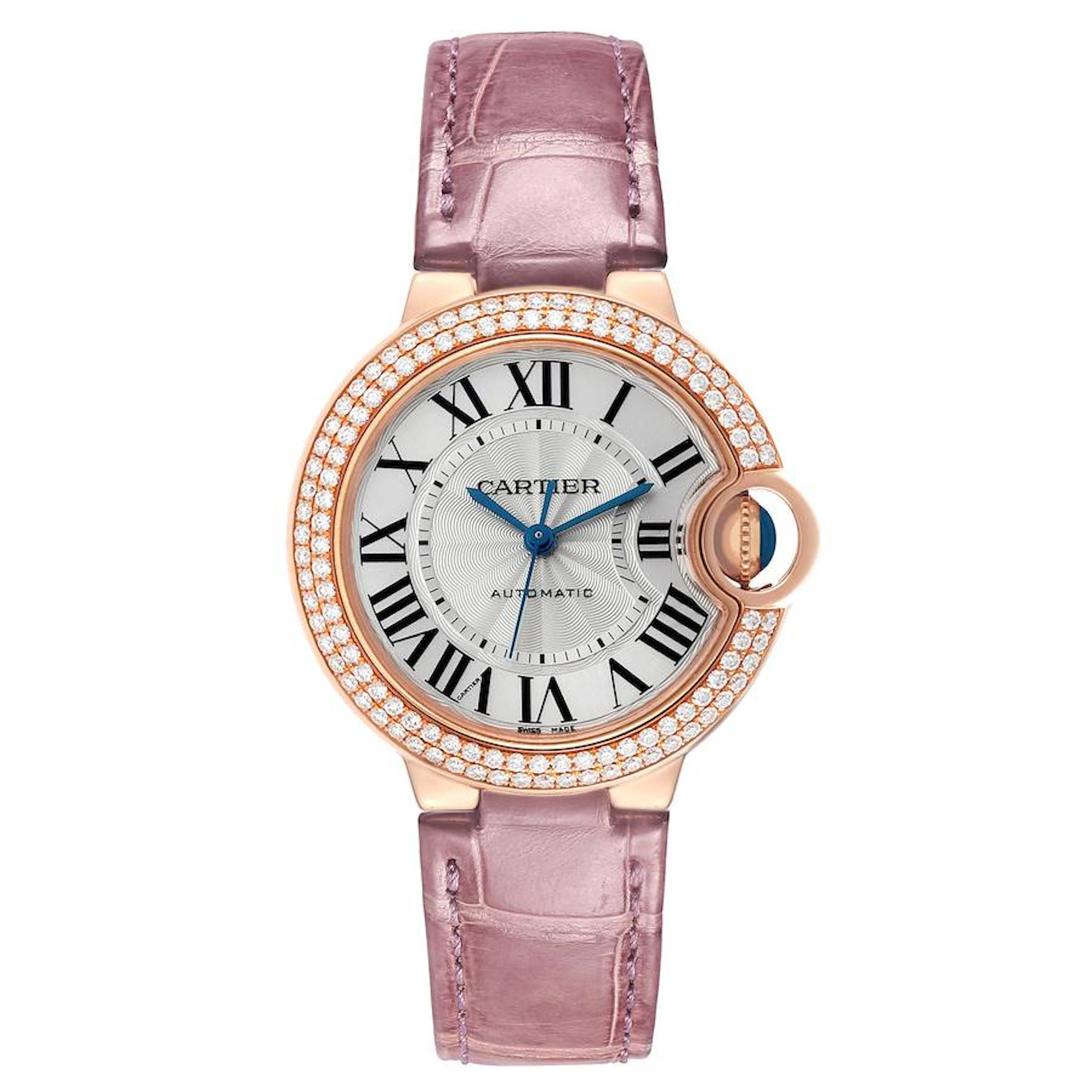 Ballon Bleu (Reference WE902066). A 33mm rose gold diamond-set automatic