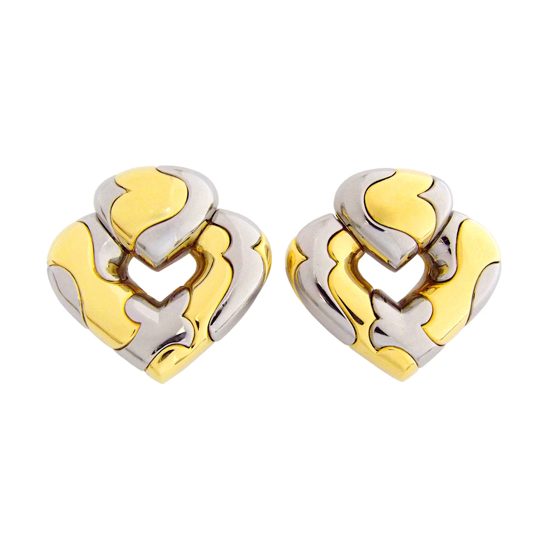 Gold and Stainless Steel Pardy Earclips