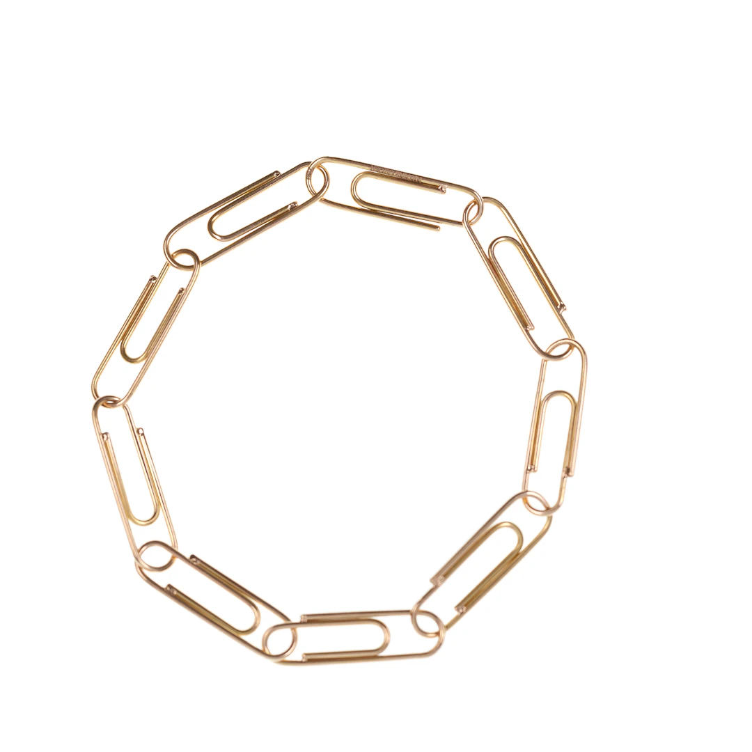 Paperclip Bracelet in 18k Rose Gold