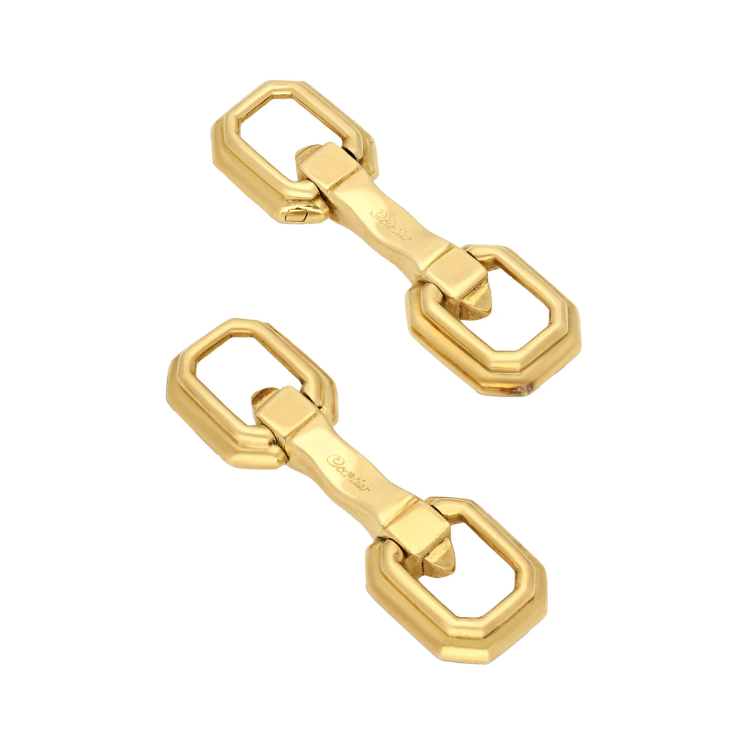 Gold Octagonal Cufflinks