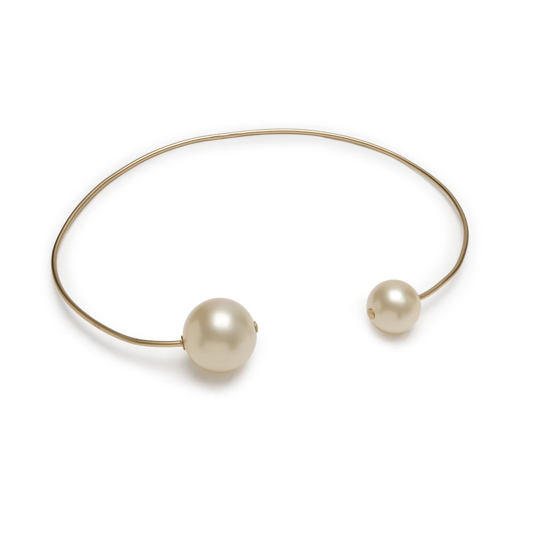 Oversized Faux Pearl Ball Choker Necklace, 2014