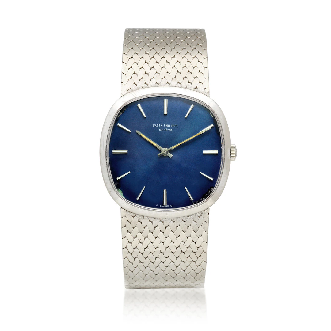Golden Ellipse (Reference 3544). A white gold mechanical bracelet