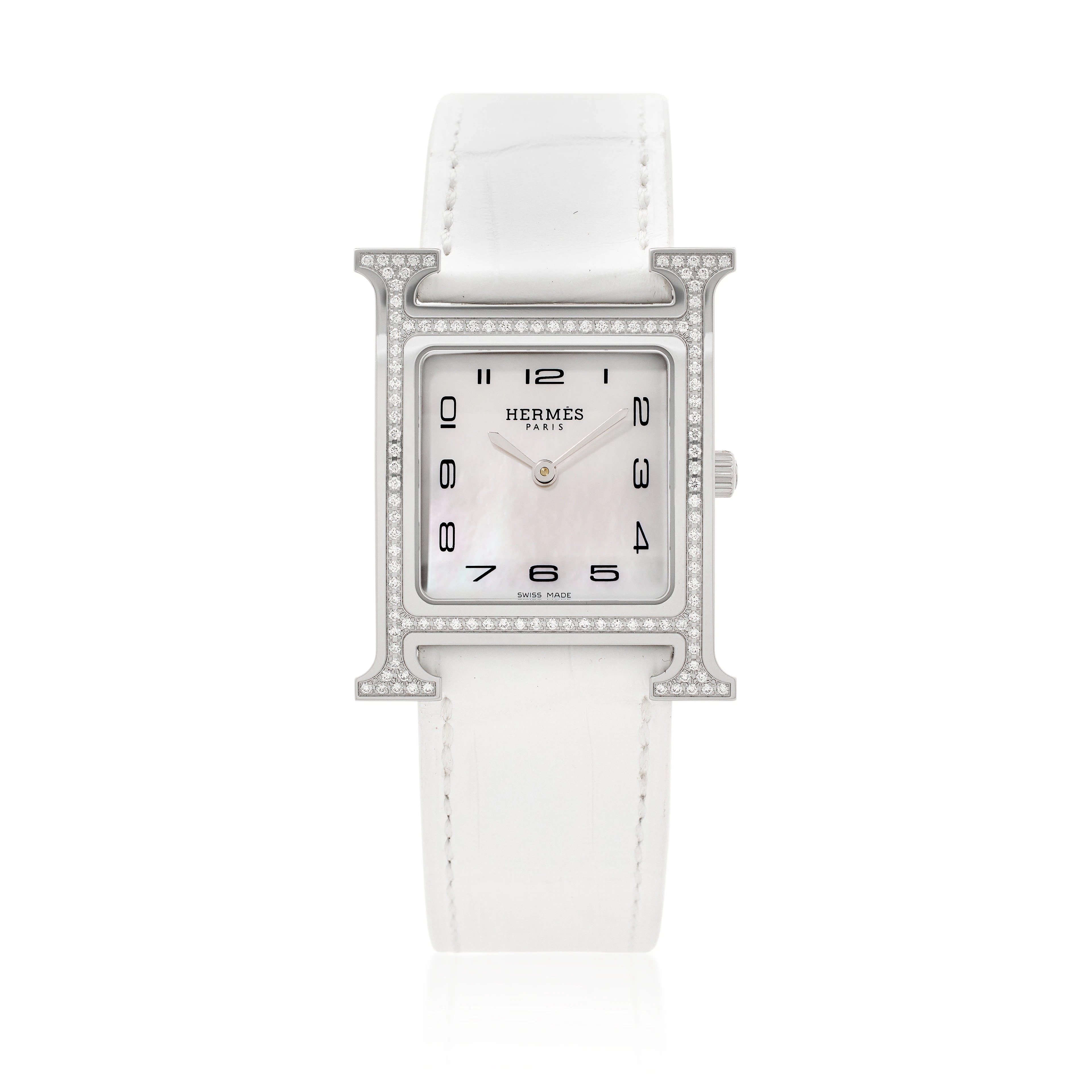 Heure H Small (Reference HH1.531). A 25mm stainless steel diamond-set