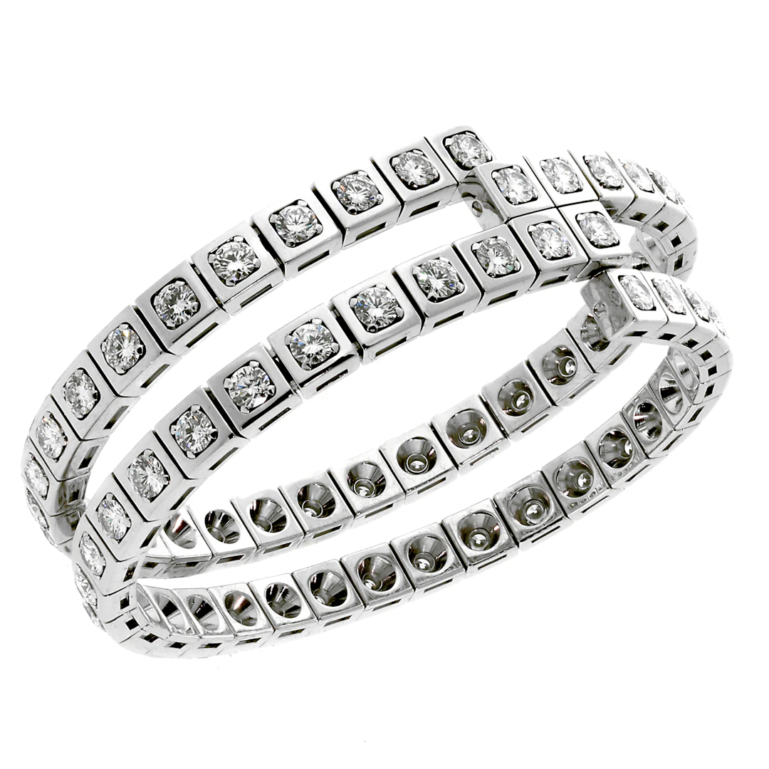 White Gold and Diamond Wrap Bracelet