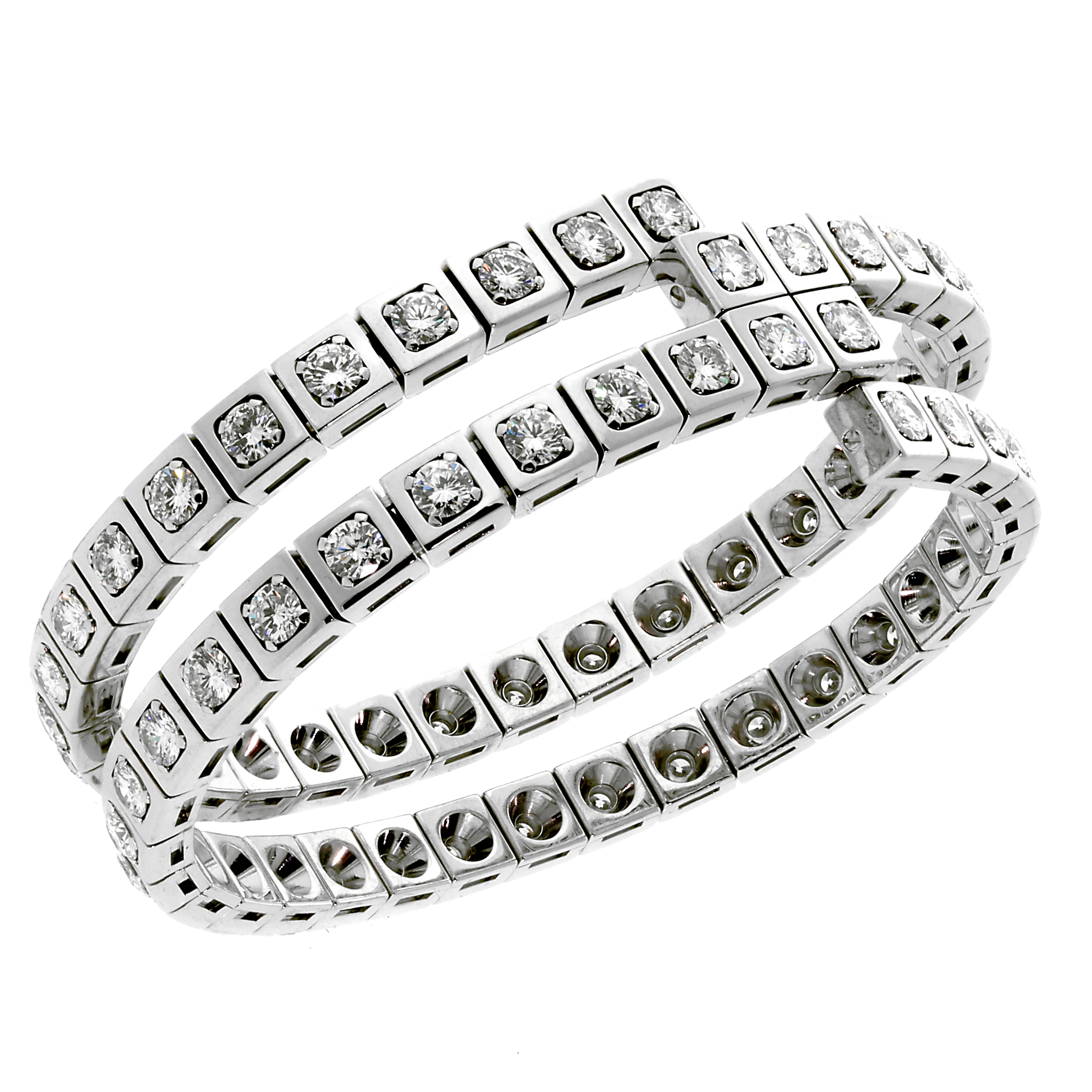 White Gold and Diamond Wrap Bracelet