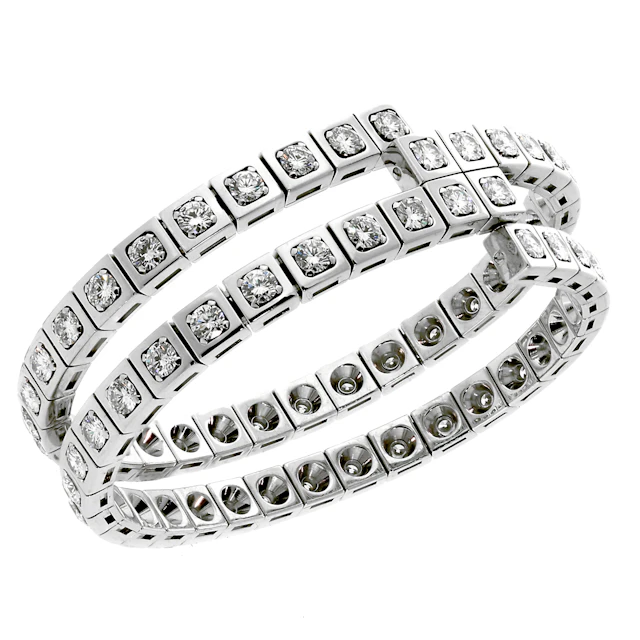 White Gold and Diamond Wrap Bracelet