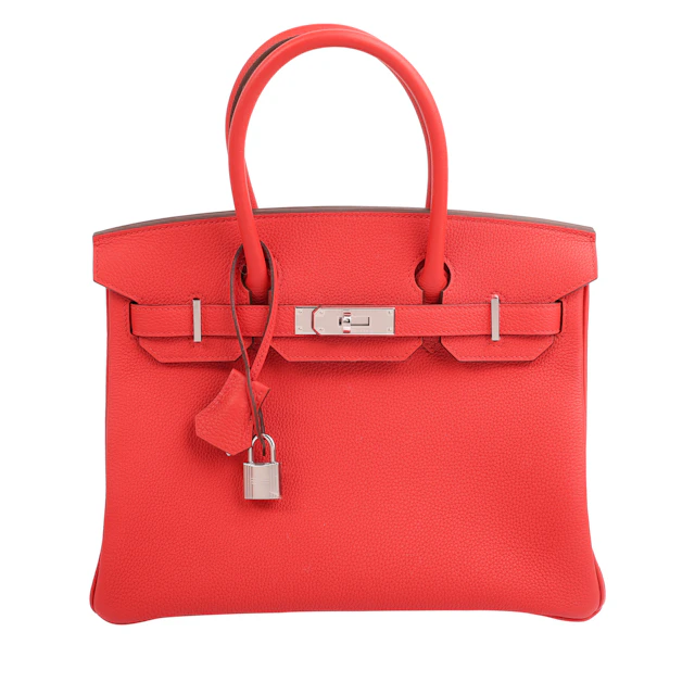 Rouge Radieux Togo Birkin 30 Palladium Hardware, 2020