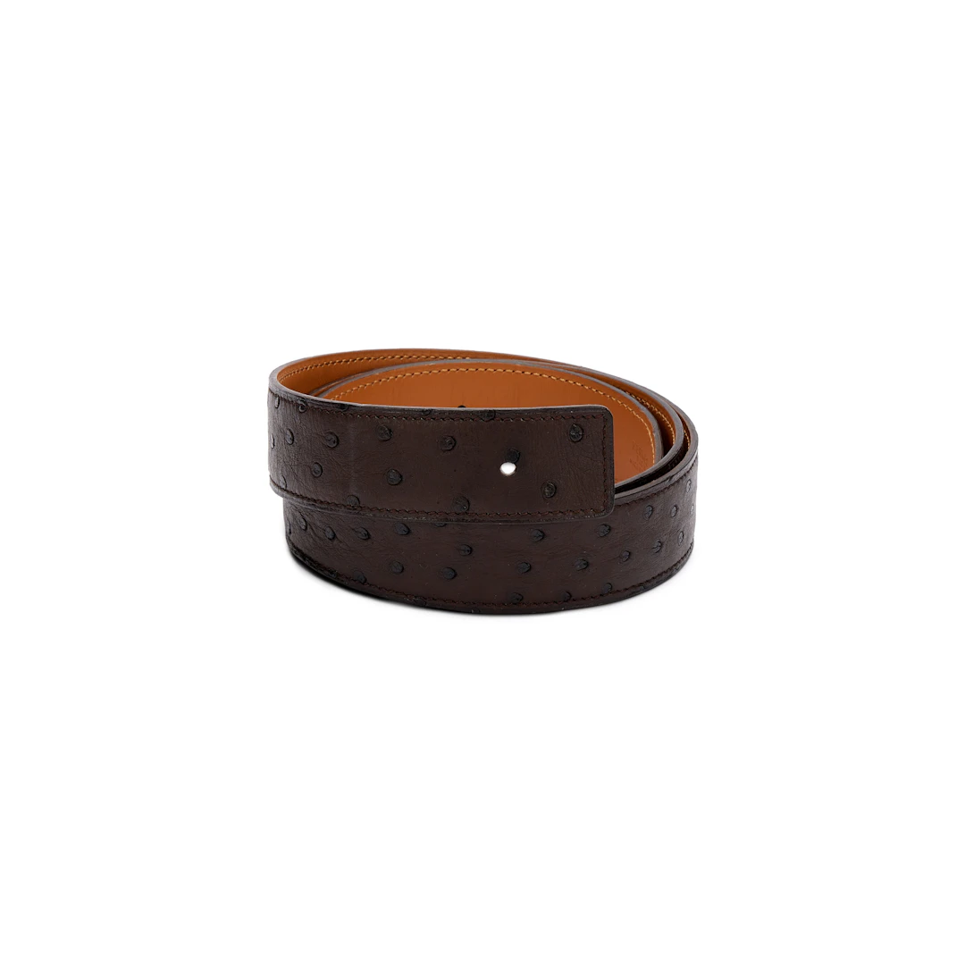 Marron Fonce Ostrich Belt Strap, 2009