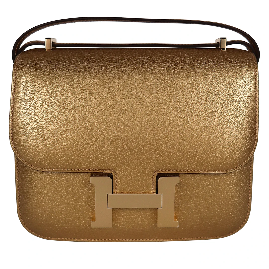 Limited Edition Doré Chèvre Chamkilight Metallic Mini Constance 18
