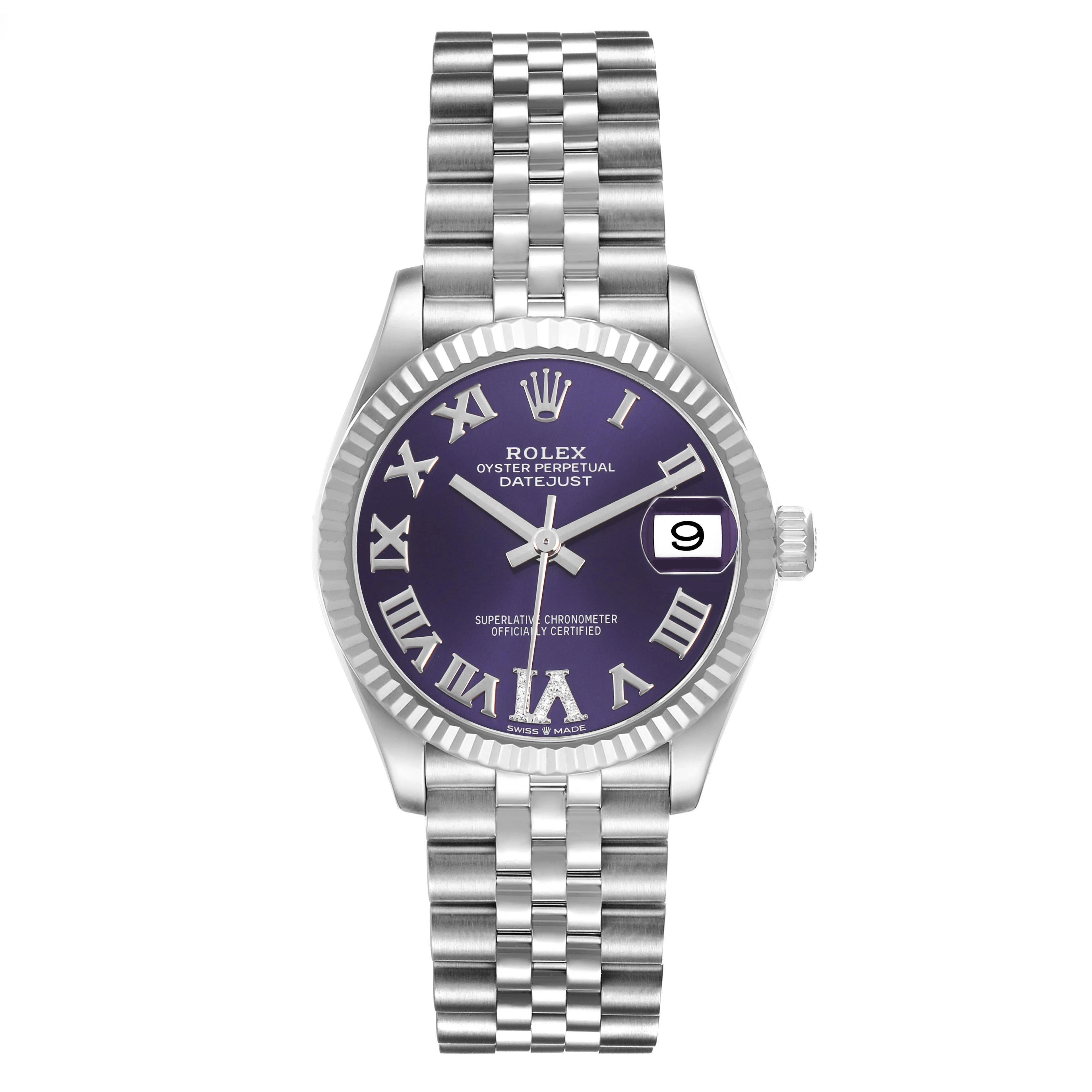 Datejust 'Aubergine' Purple Dial (Reference 278274). A 31mm stainless