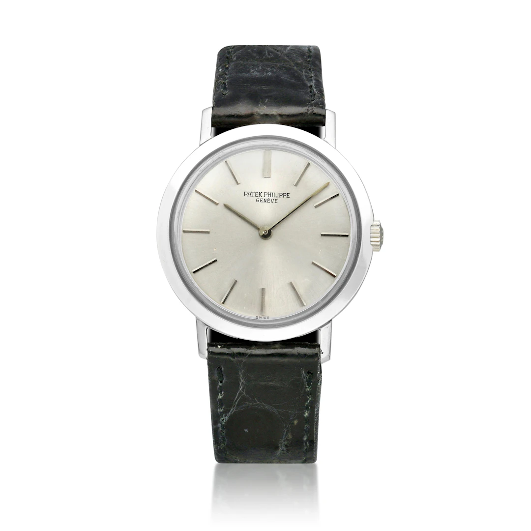 Calatrava (Reference 3509). A stainless steel manual wind wristwatch.
