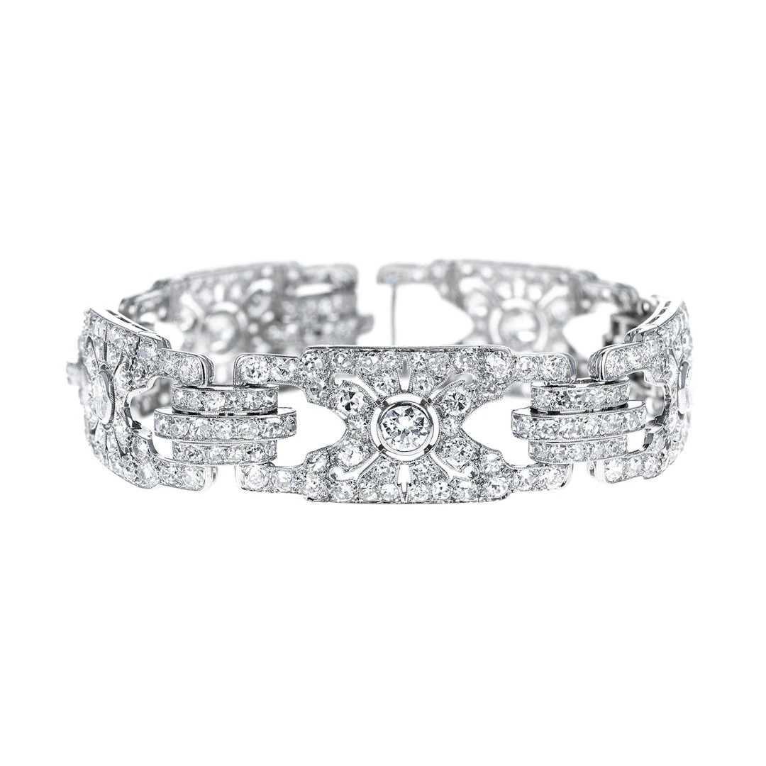 Art Deco Platinum and Diamond Bracelet