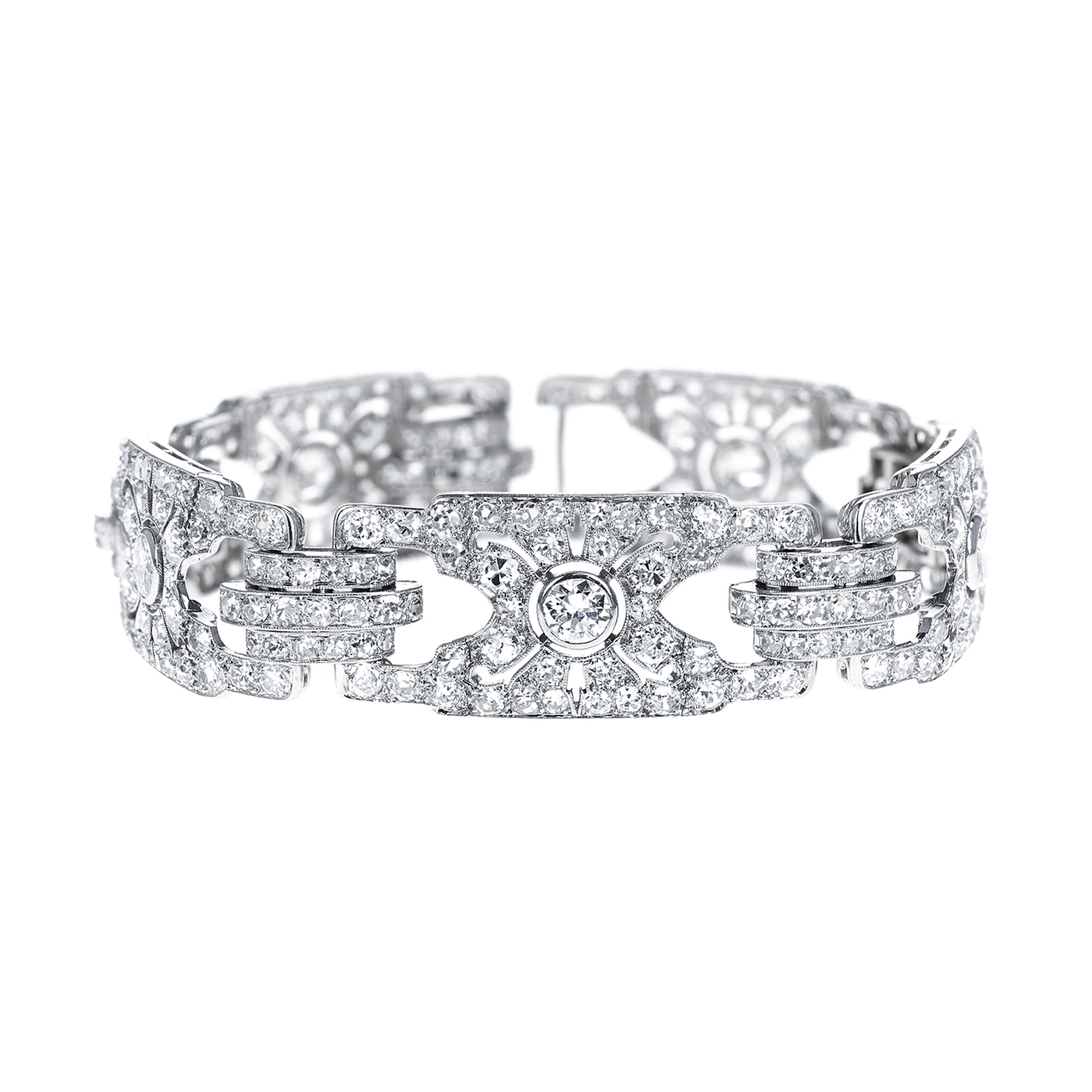 Art Deco Platinum and Diamond Bracelet