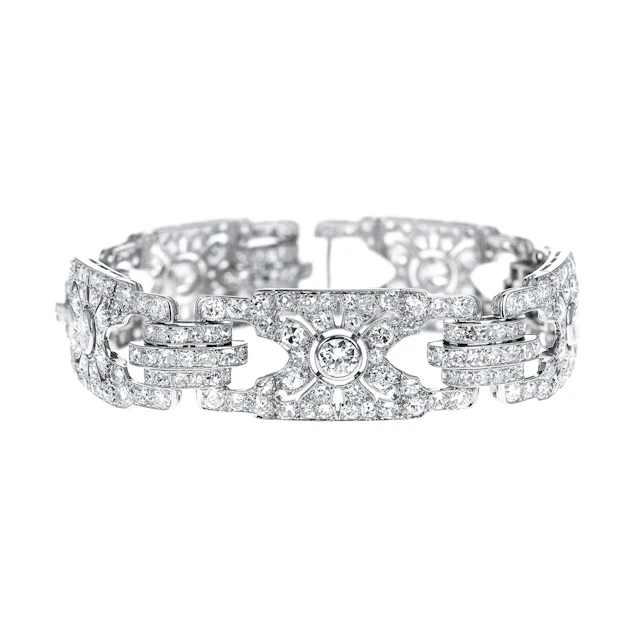 Art Deco Platinum and Diamond Bracelet