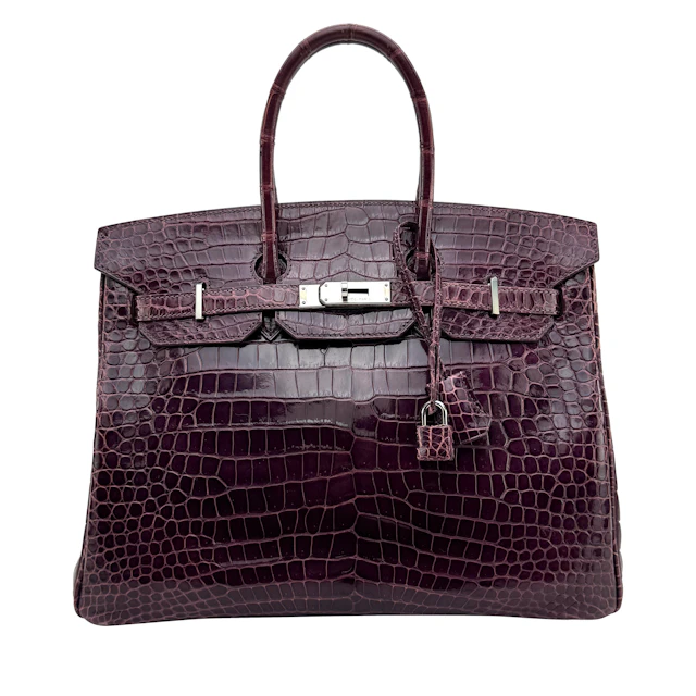 Amethyst Shiny Crocodile Birkin 35 Gold Hardware, 2011