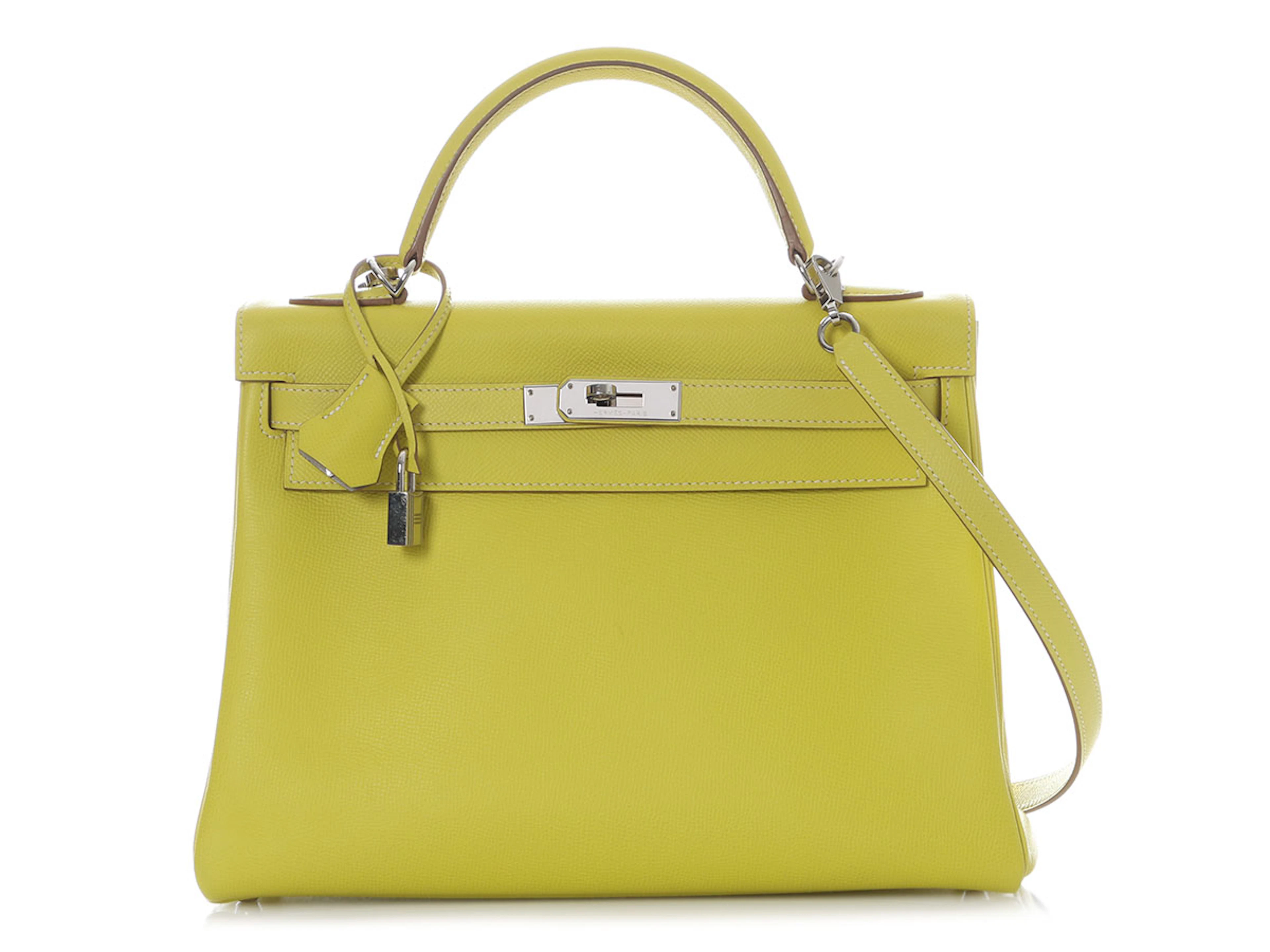 Lime Epsom and Gris Perle Candy Retourne Kelly 32 Palladium Hardware, 2011