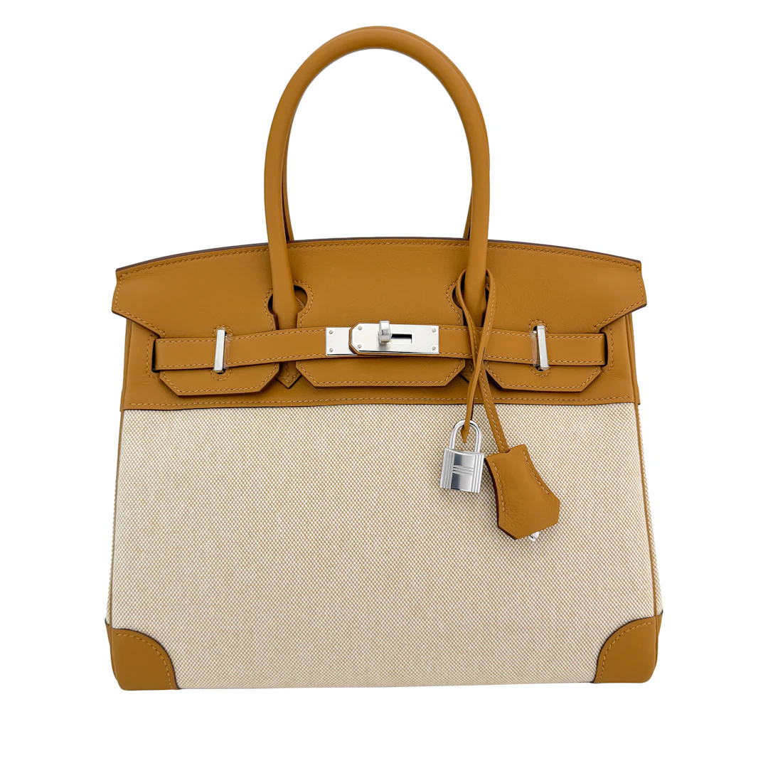 Sesame Swift and Ecru Toile H Birkin 30 Palladium Hardware, 2026