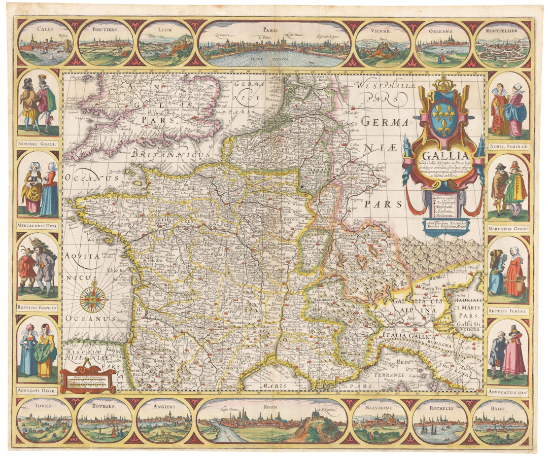 Dutch Altas Map of France