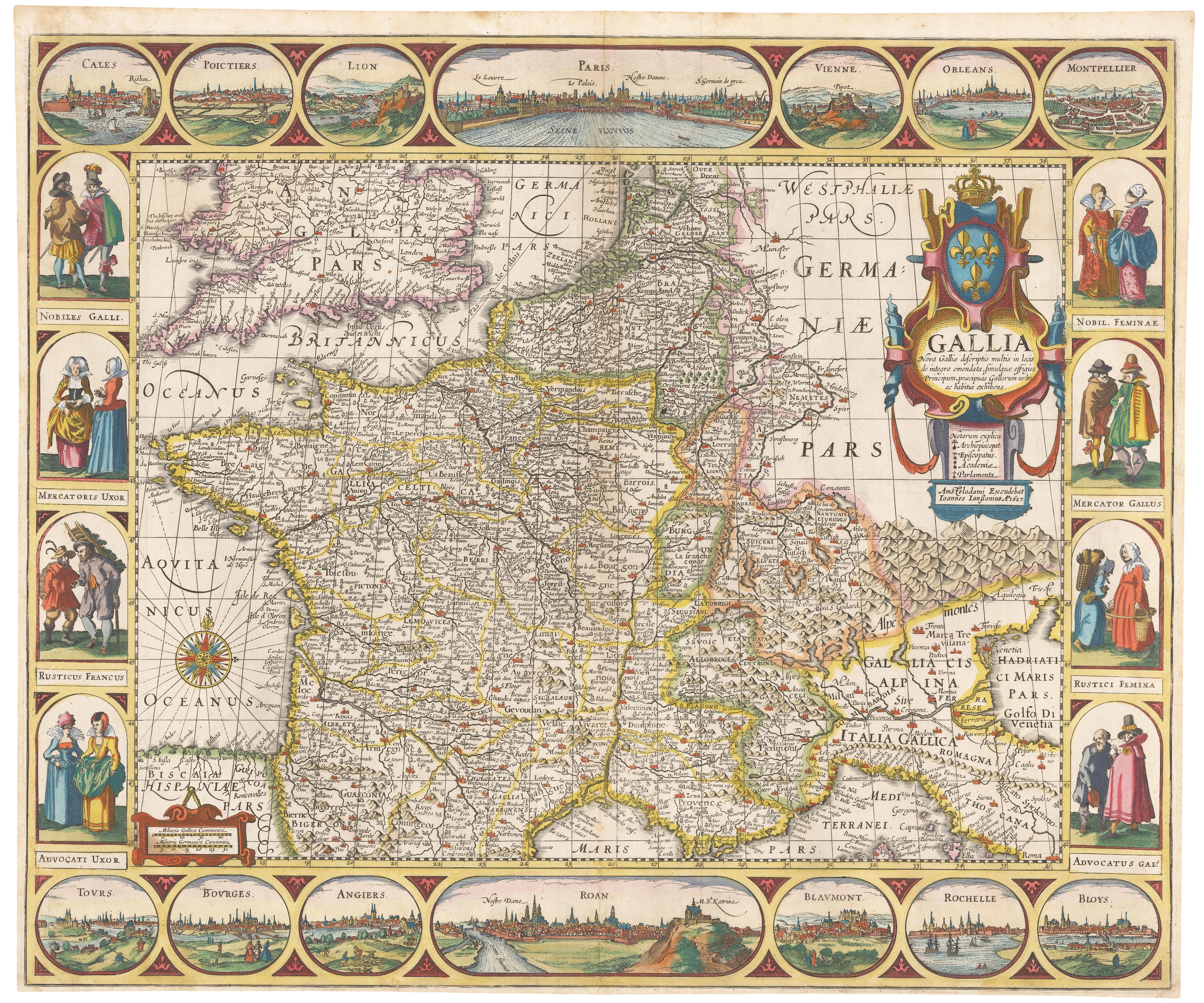 Dutch Altas Map of France