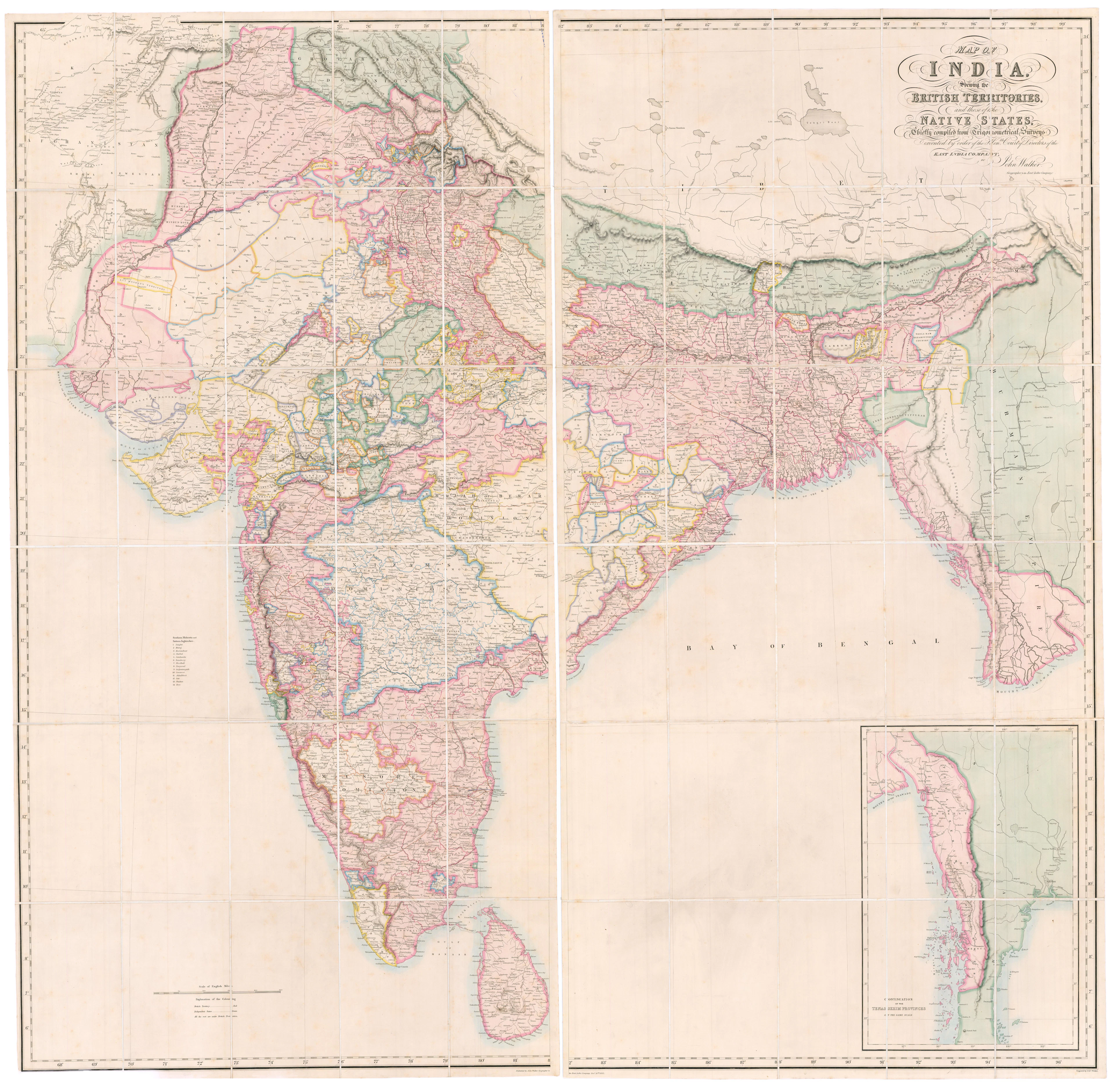 British Map of India