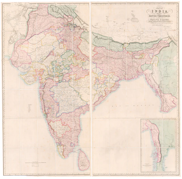 British Map of India