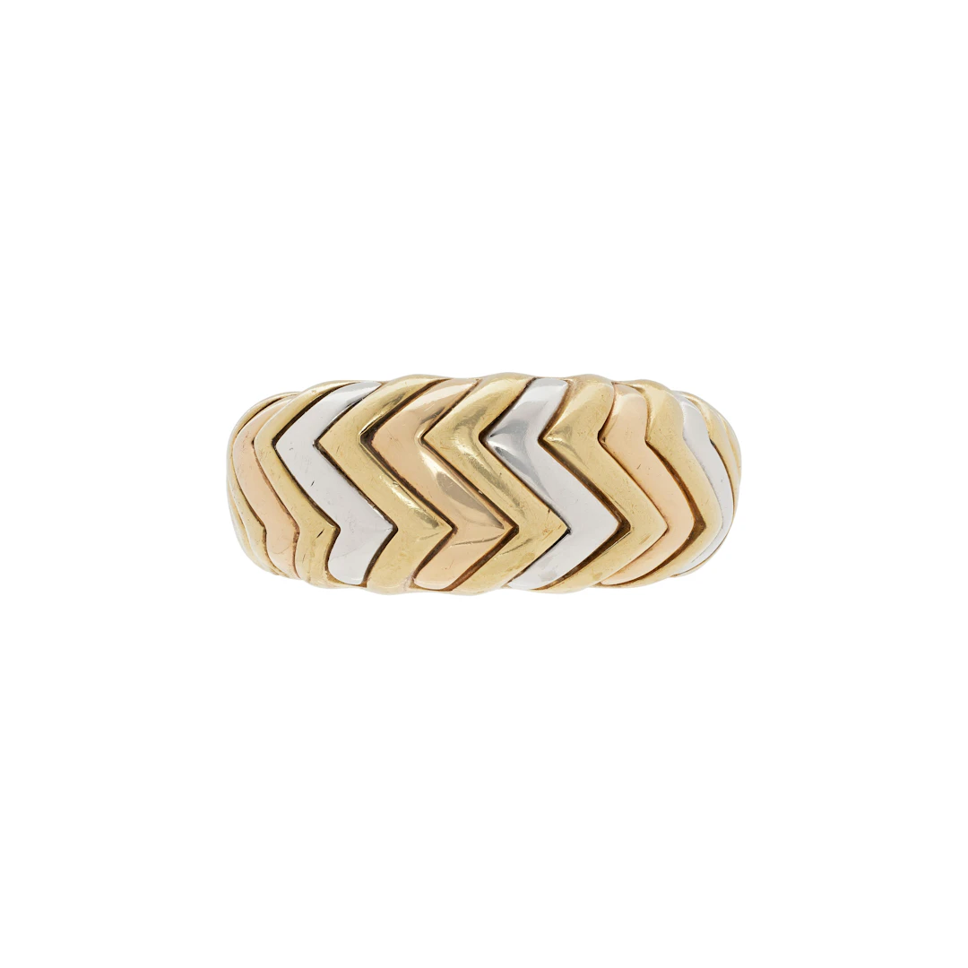 Gold and White Gold Spiga Ring