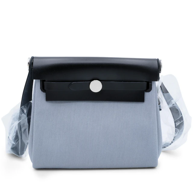 Black Vache Hunter and Gris Pantin Toile Mini Herbag Zip 20 Palladium